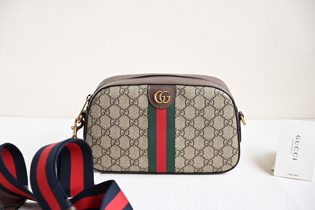 Gucci Ophidia Crossbody & Shoulder Bags Beige Brown Gold Green Red Men Canvas Cotton PVC Fall Collection GG Supreme
