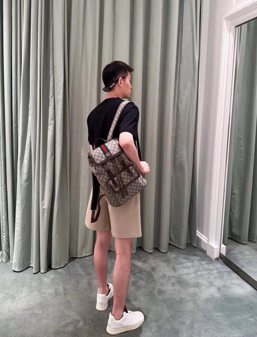 Upper body pictureGucci backpack