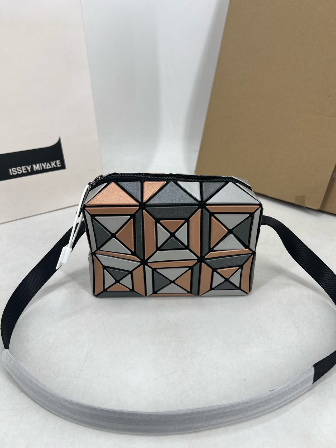 Issey Miyake BAO BAO Cupid Small Crossbody Bag - Gray Khaki Colorblock 3 i1735572765483 4736 0 1
