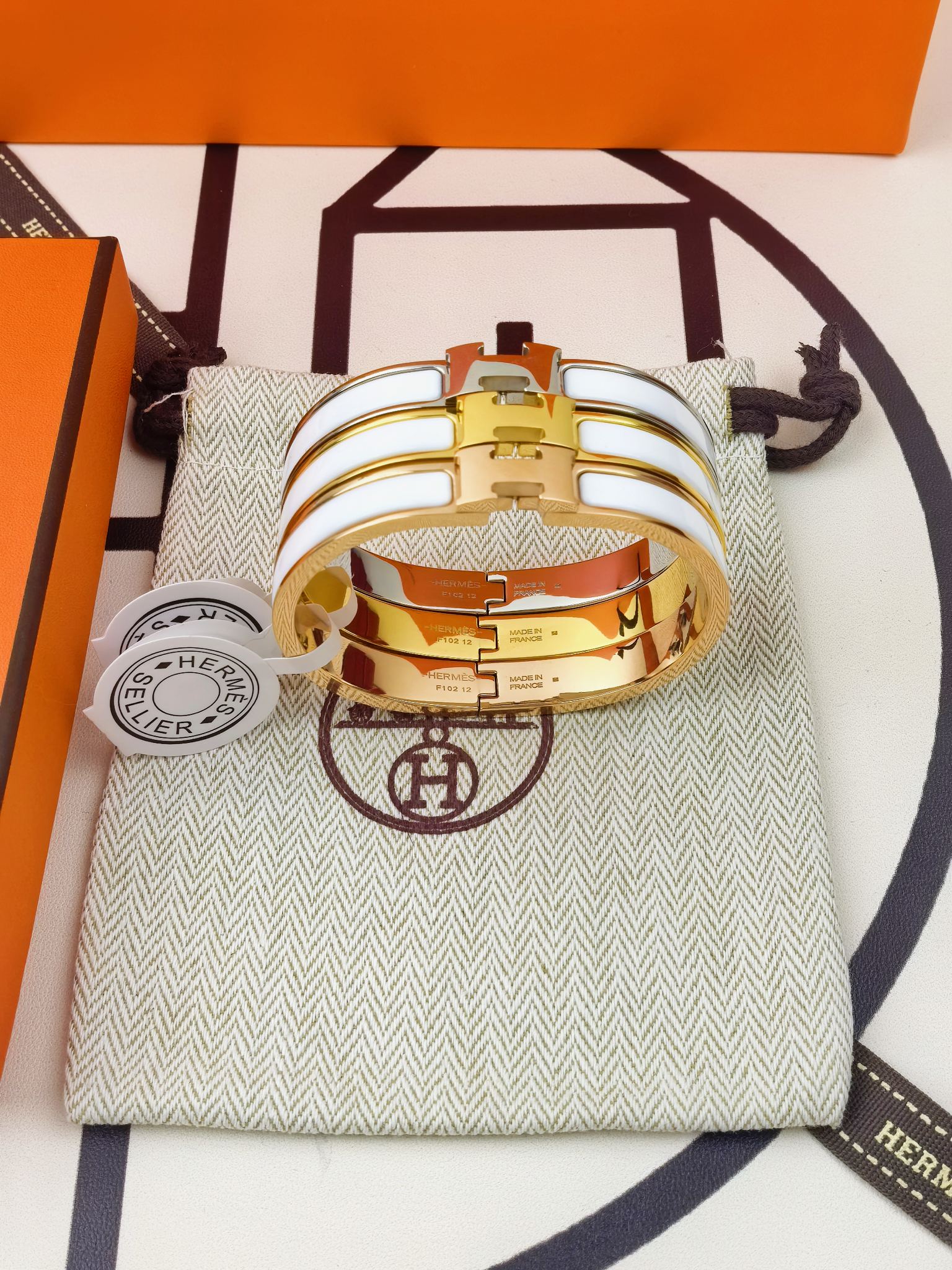 爱马仕 Hermès 高定典藏传世高定珠宝耳环项链戒指首饰 #DB6A047C 6