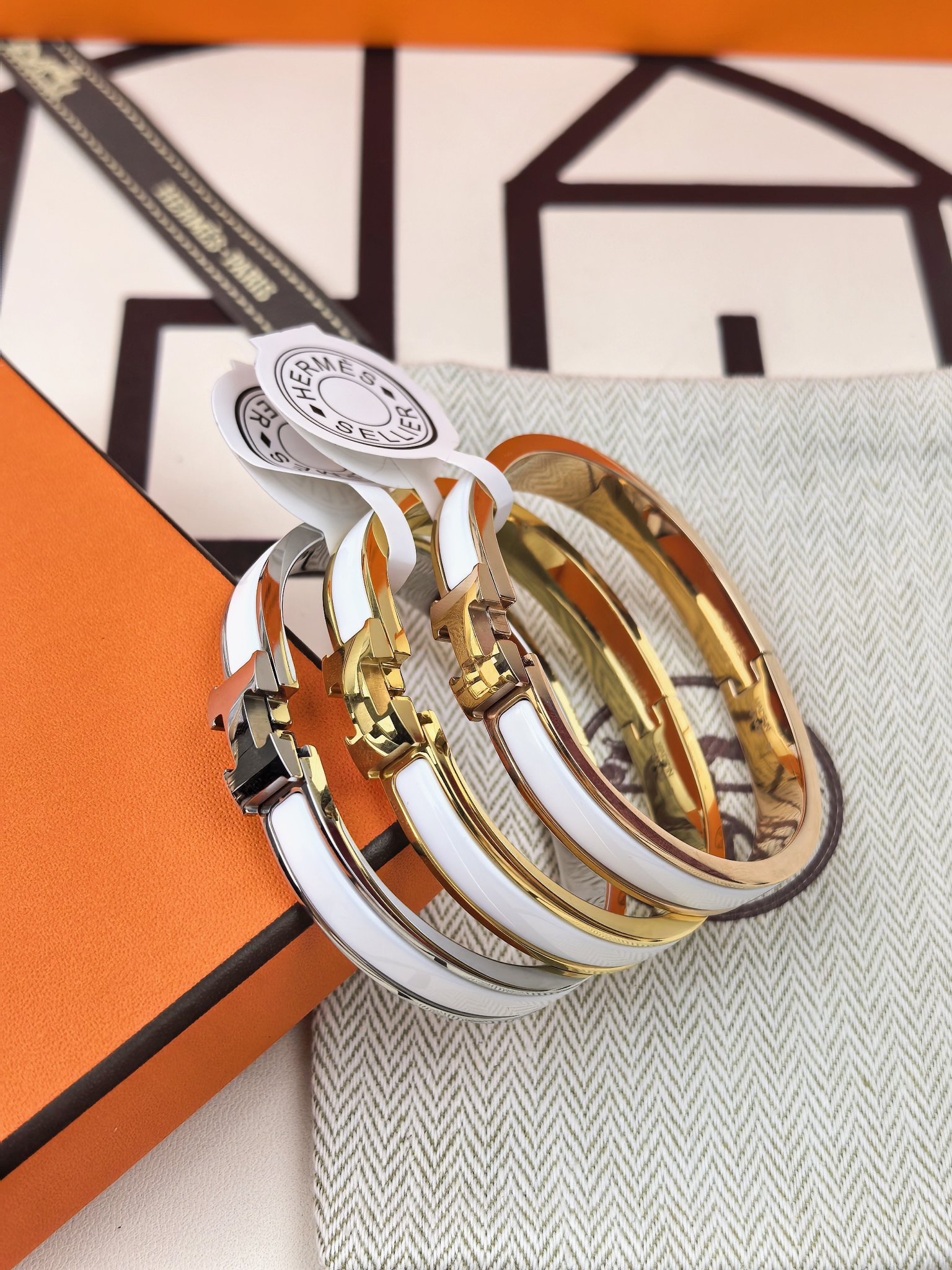 爱马仕 Hermès 高定典藏传世高定珠宝耳环项链戒指首饰 #DB6A047C 5
