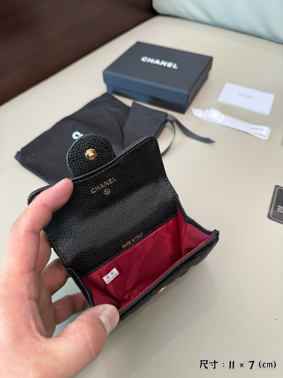 CHANEL Sheepskin Small Card Bag 💋  Fashionable and generous 😘Size: 11 × 7 - Comprehensive 6