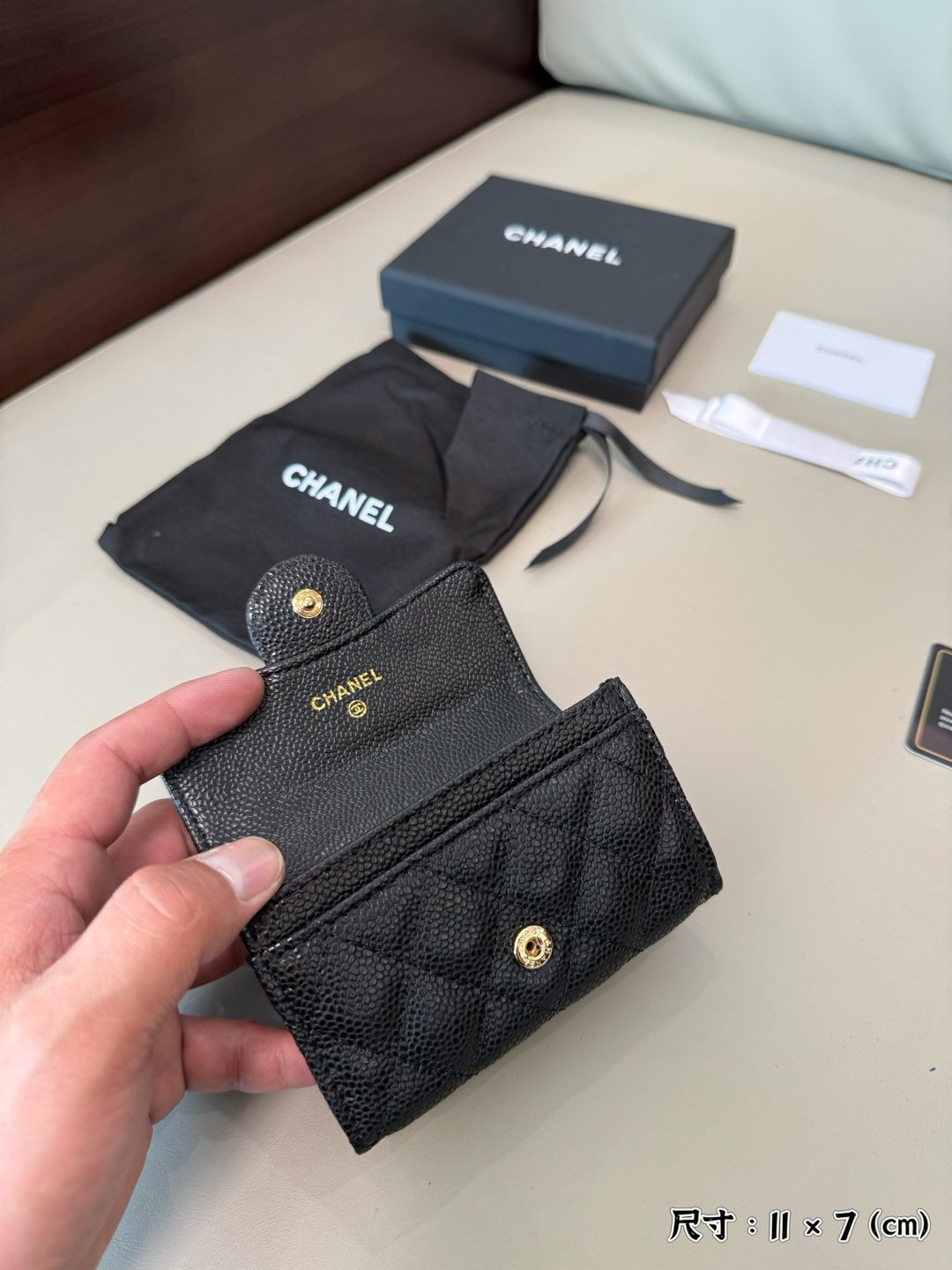 CHANEL Sheepskin Small Card Bag 💋  Fashionable and generous 😘Size: 11 × 7 - Comprehensive 5