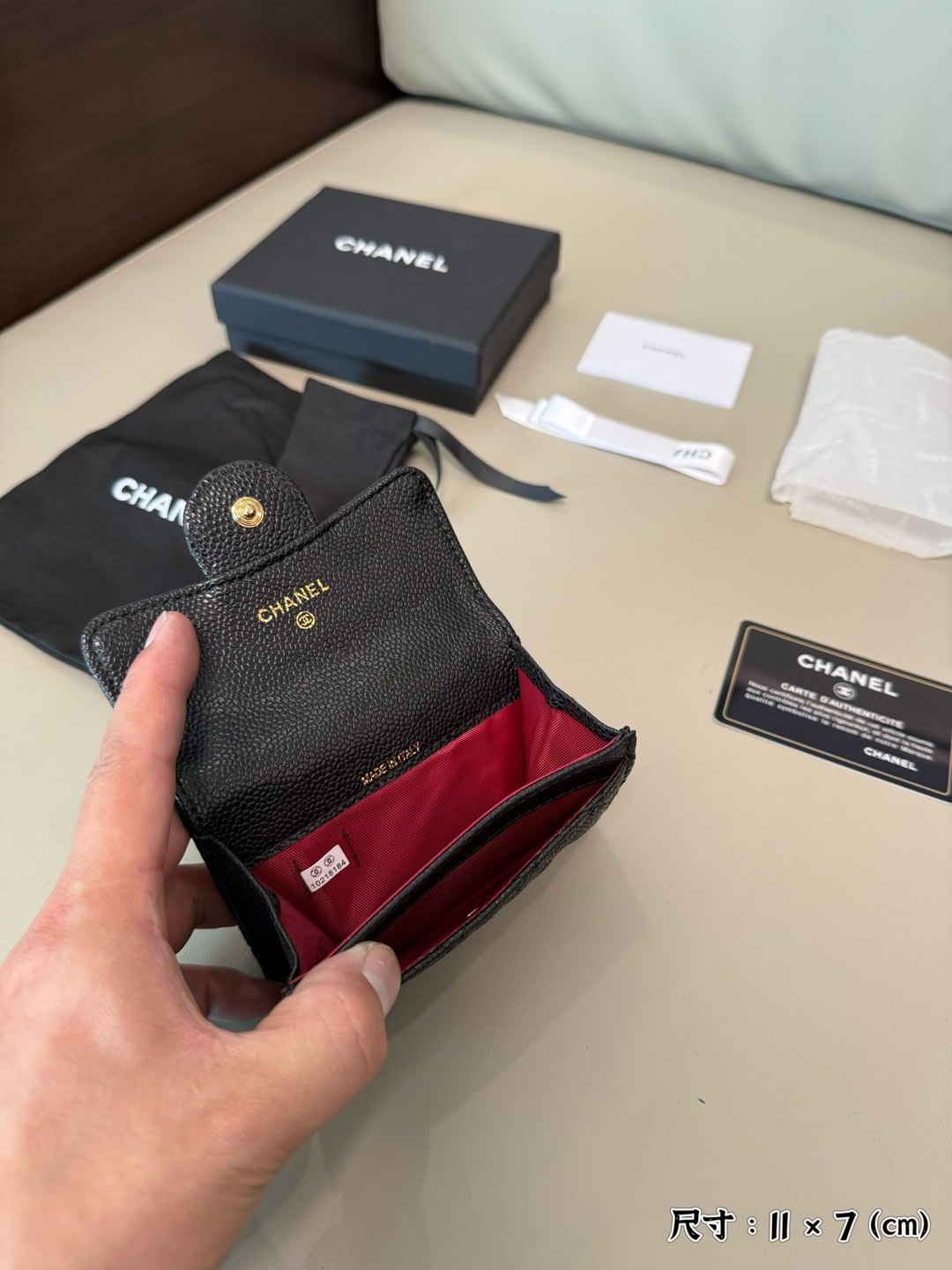 CHANEL Sheepskin Small Card Bag 💋  Fashionable and generous 😘Size: 11 × 7 - Comprehensive 9