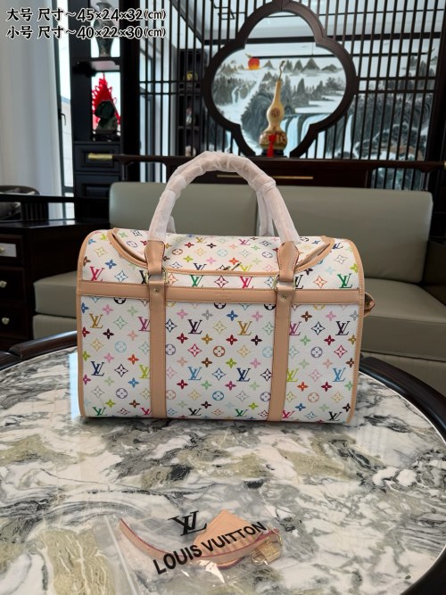 Louis Vuitton Monogram Multicolore Dog Carrier: Stylish Pet Travel 1 Louis Vuitton Monogram Multicolore Dog Carrier: Stylish Pet Travel