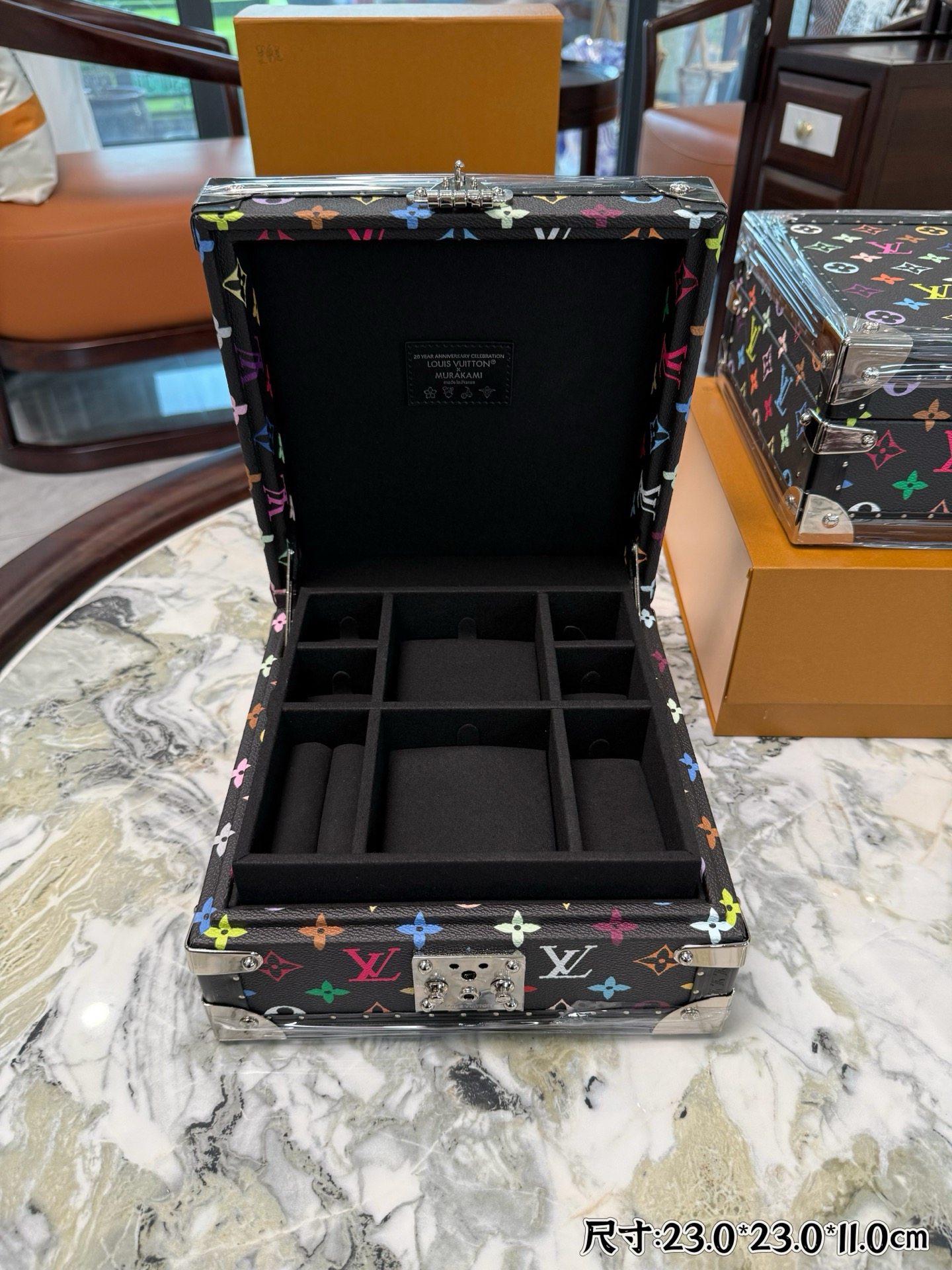 Louis Vuitton Jewelry Box, Portable Travel Case with Multiple Compartments