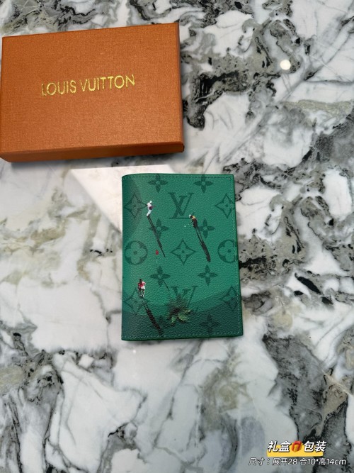Louis Vuitton Monogram Golf Wallet Green Leather, Card Slots, and Bill Compartment 1 Louis Vuitton Monogram Golf Wallet Green Leather, Card Slots, and Bill Compartment