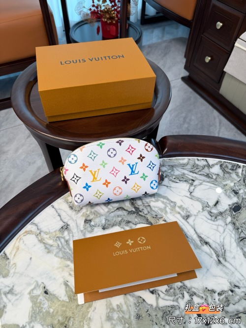 Louis Vuitton Monogram Empreinte Cosmetic Pouch Bag, 17x12x6 cm