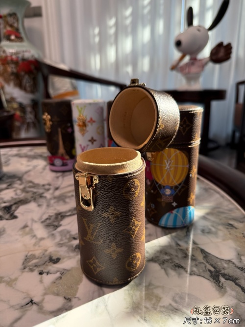 Louis Vuitton Monogram Travel Case Perfume Holder, Lipstick Storage Box 2 Louis Vuitton Monogram Travel Case Perfume Holder, Lipstick Storage Box