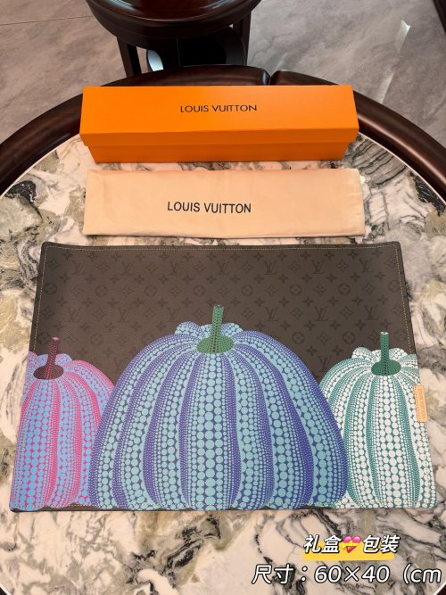 Louis Vuitton x Yayoi Kusama Placemat, Double-Sided Coated Canvas Table Mat 1 Louis Vuitton x Yayoi Kusama Placemat, Double-Sided Coated Canvas Table Mat