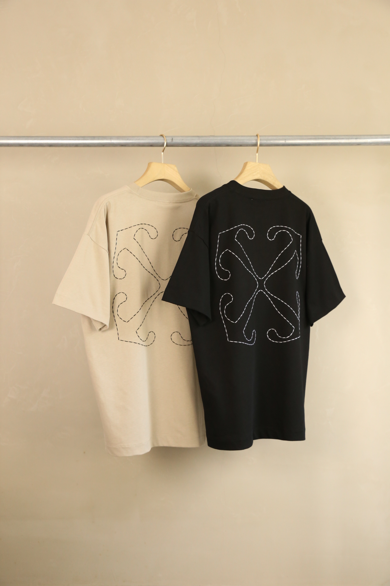 Off-White Crew Neck T-Shirt OW Printed Short Sleeve Top - S to XL 3 a1716532237760 5406