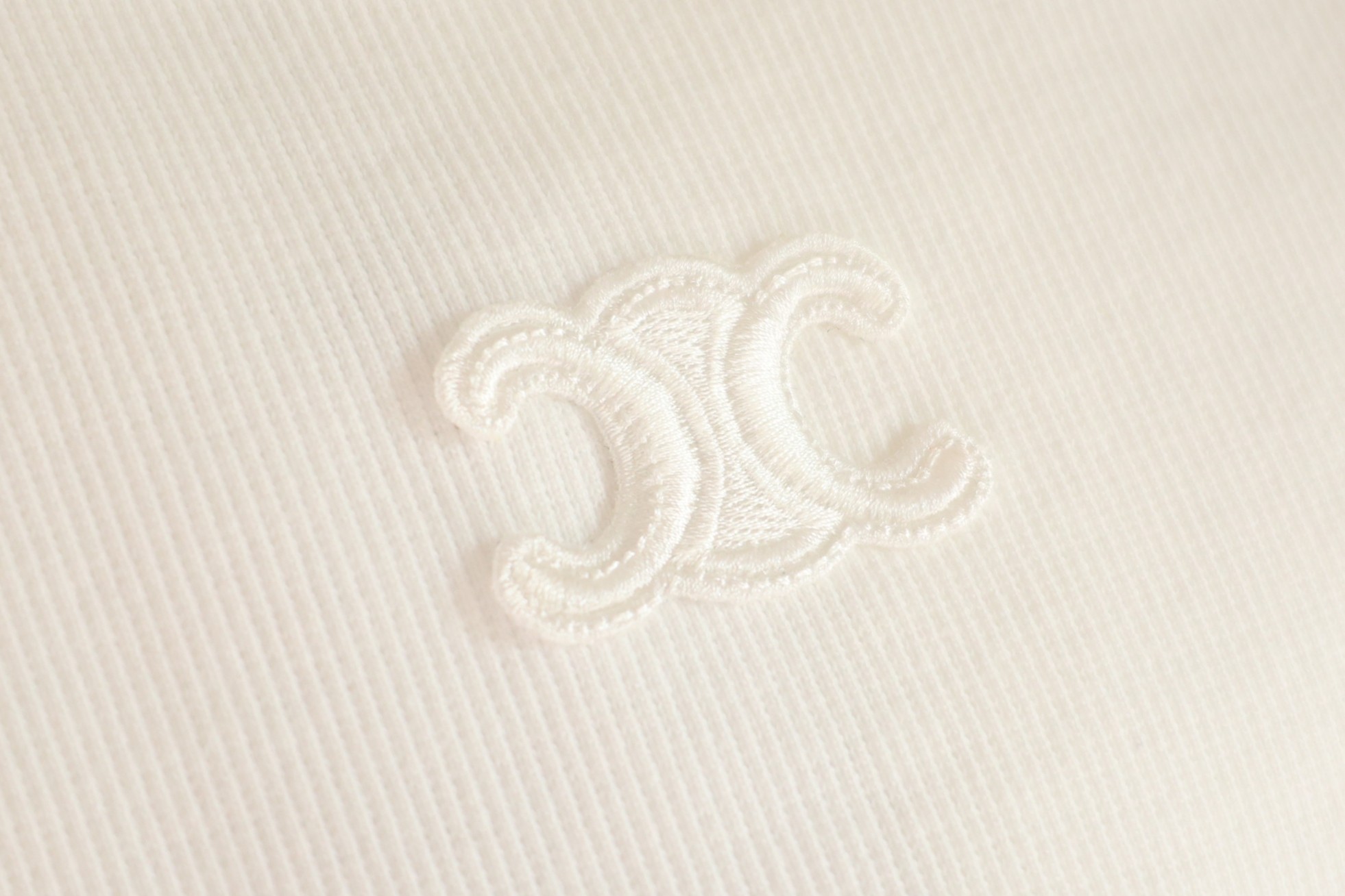 Celine Women's White Ribbed Knit Tank Top with Embroidered Logo - Elegant Style 9 a1745400385900 7248
