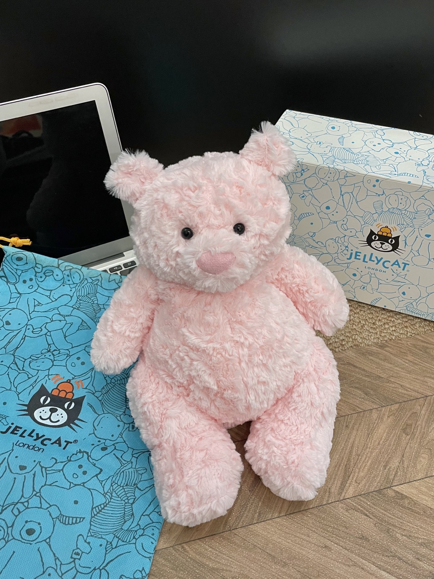 NO:810074,The face is chubby, the facial features are good, and it feels good in the hand. The pink and tender color makes people reject it. The children at home like it very much. Jellycat doll is a trendy department store.19860909脸胖胖的,五官也端正,手感不错,粉粉嫩嫩颜色怎么让人拒绝,家里的小朋友很喜欢,Jellycat公仔潮品百货,accessory