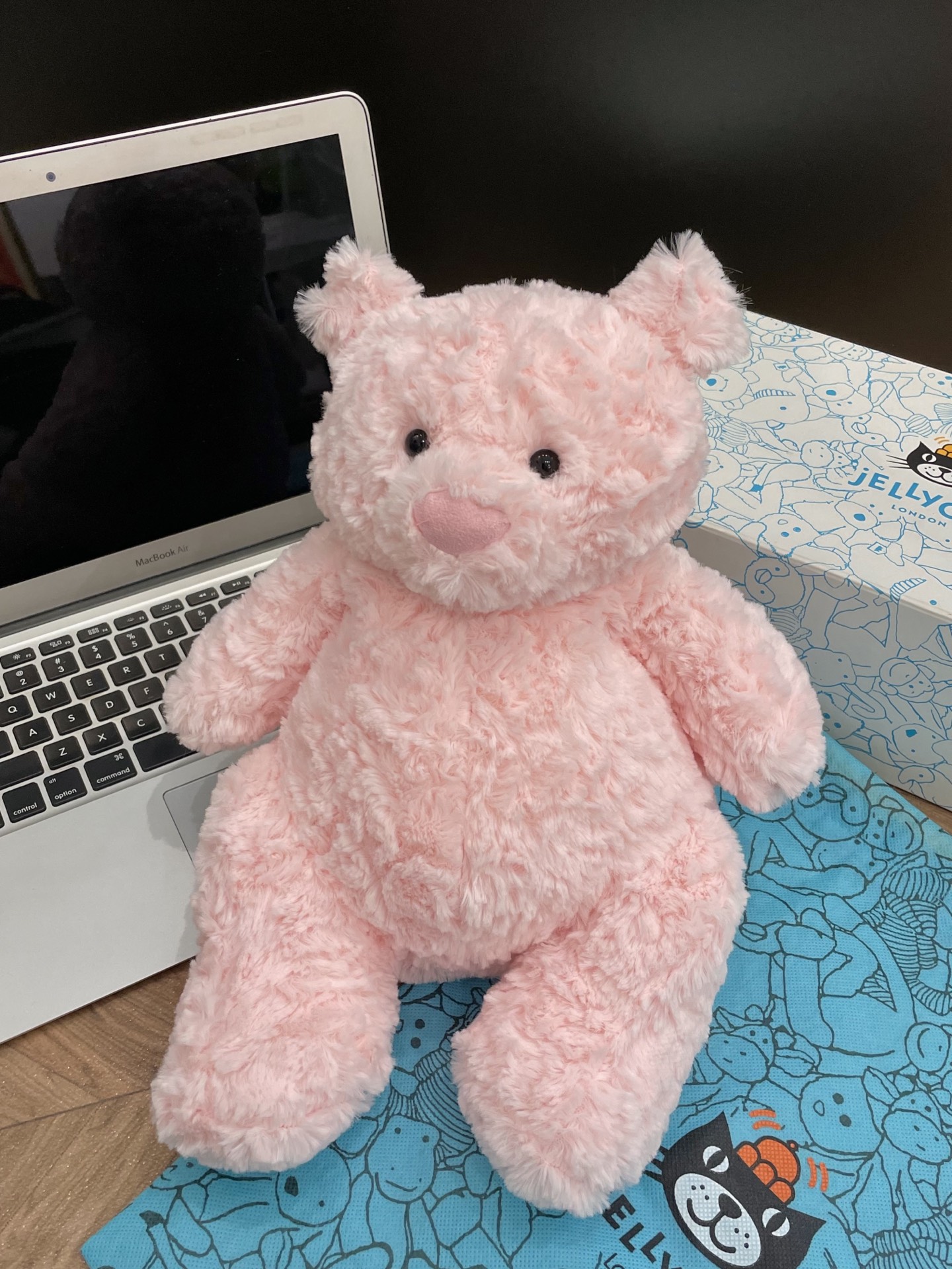 NO:810071,The sweet and soft little pig bear has pink bubbles. It is a perfect gift for children, as a gift or as a keepsake for yourself. Jellycat dolls are a trendy department store.19860909甜甜的软绵绵的小猪熊冒着粉红泡泡,送孩子 送对象或自留当摆件都太合适啦,Jellycat公仔潮品百货,accessory