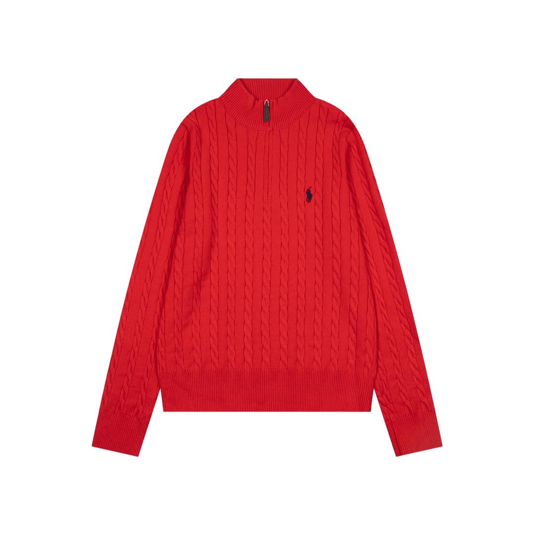 Ralph Lauren Laurent’s Classic Half-Lacer Sweater in Super White. - 图片 1
