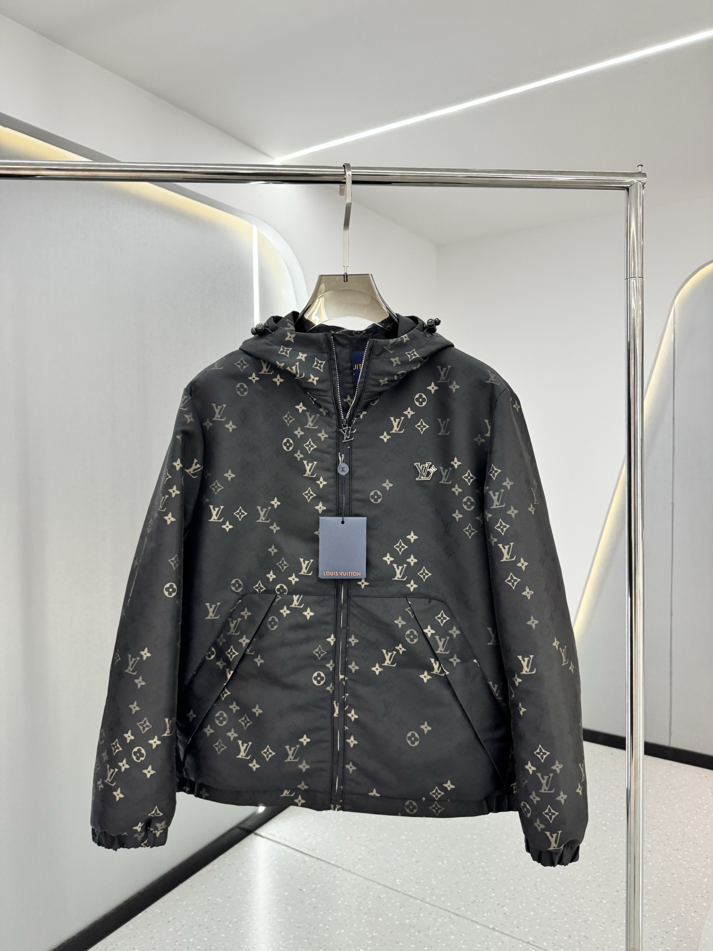 Louis Vuitton Black Monogram Hooded Jacket