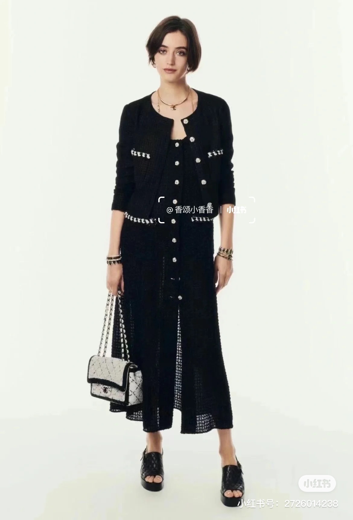 Chanel Clothing Coats & Jackets Black Weave Spring/Summer Collection