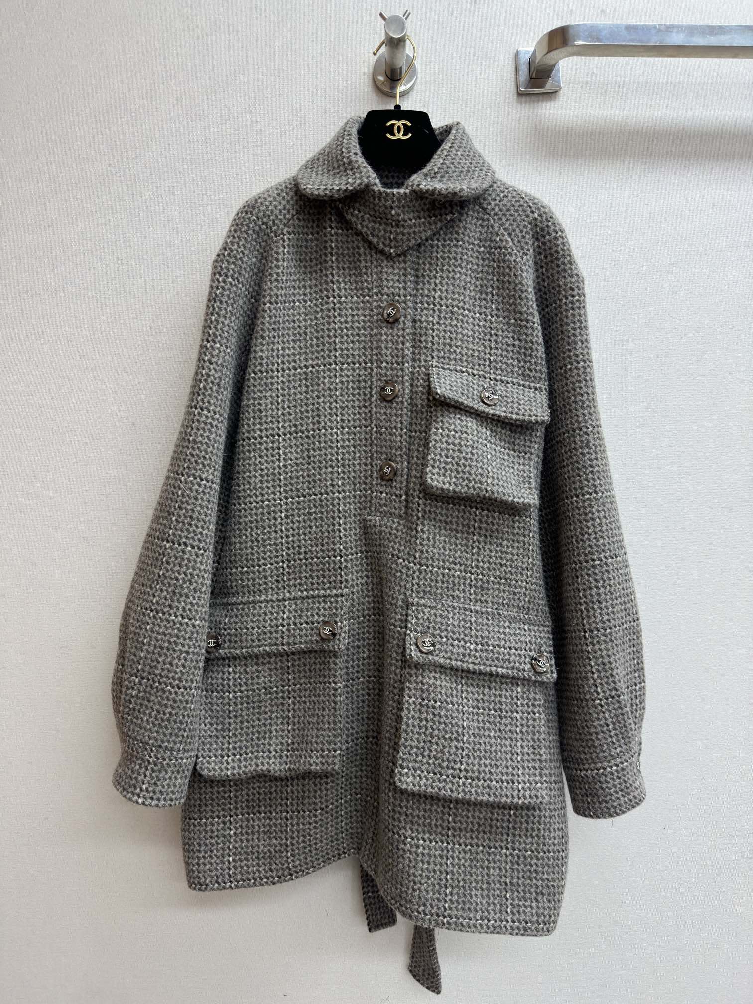 Chanel Clothing Coats & Jackets Grey Wool Fall/Winter Collection