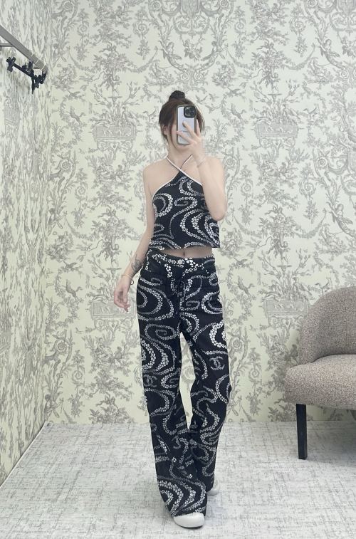 Designer Inspired High Waist Straight Leg Pants with Drawstring Waist 1 Designer Inspired High Waist Straight Leg Pants with Drawstring Waist