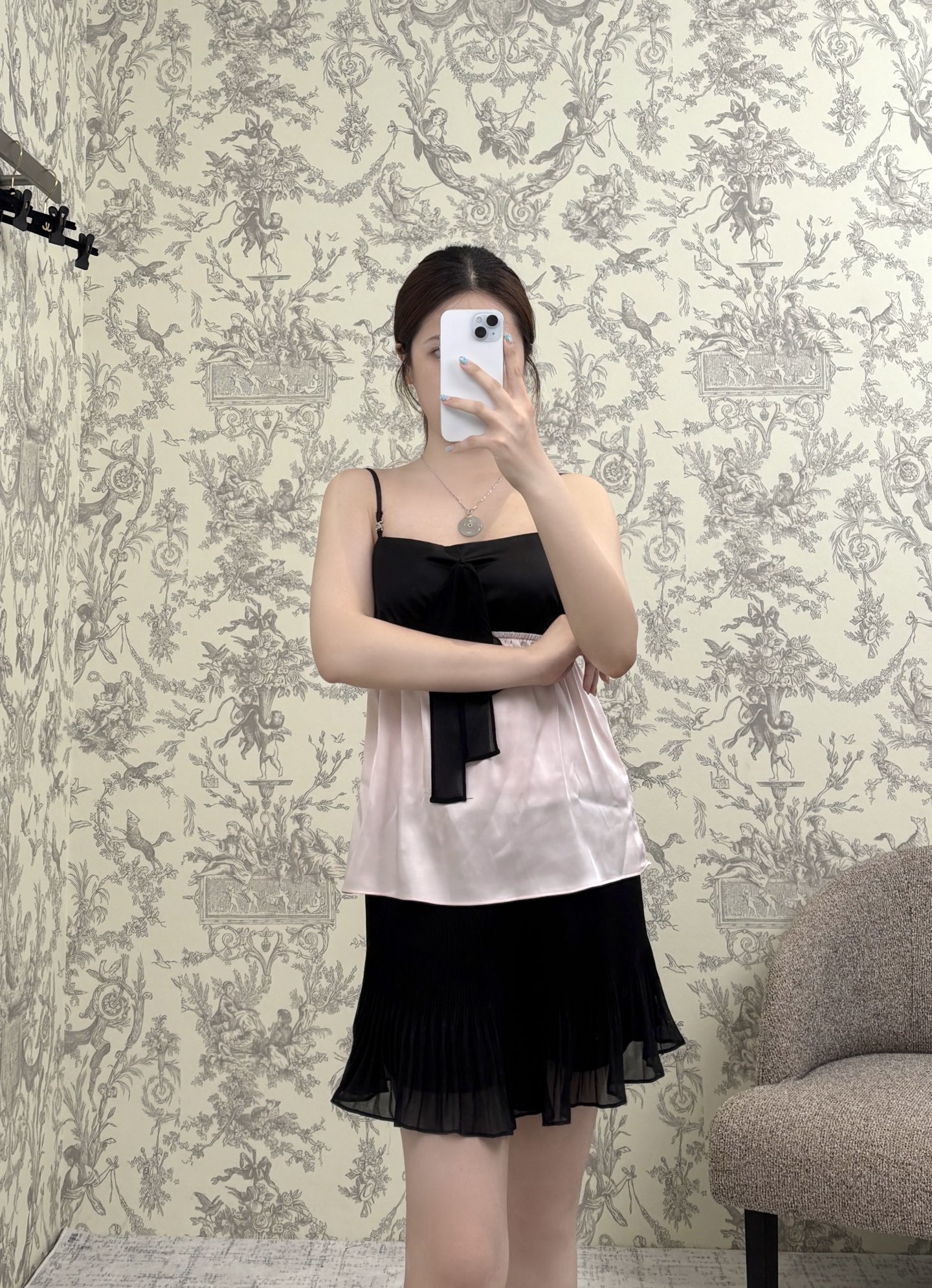 CH 2025 Black and Pink Satin Camisole Top - Adjustable Straps, Summer Collection 8 i1754229258922 7696 0 4