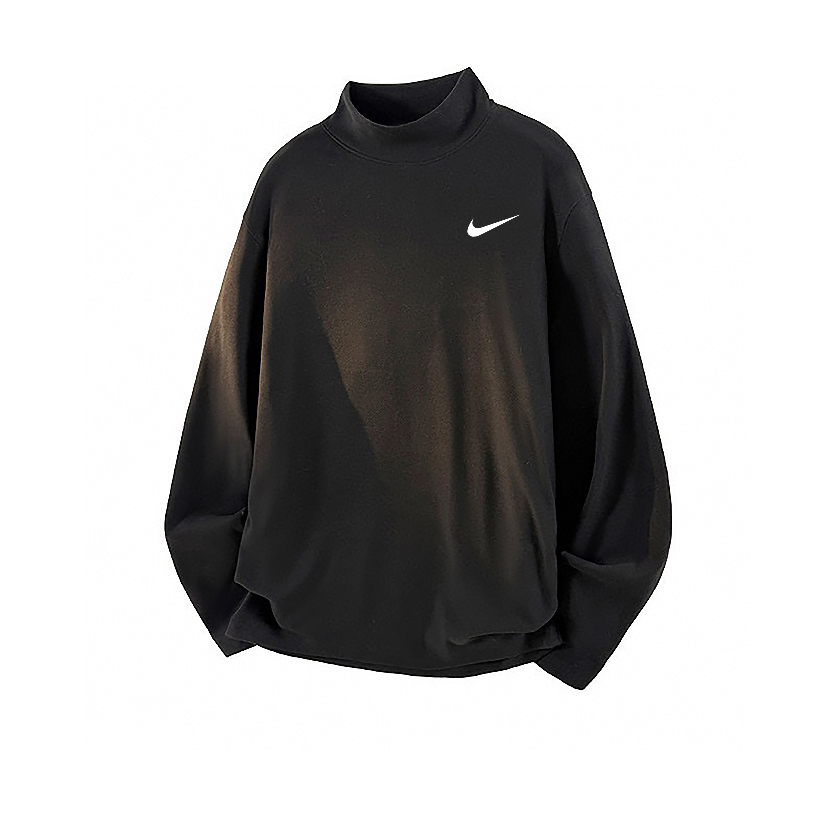 🛒购物价： p💰130德绒打底衫
Nike 耐克小勾双面磨毛德绒半高领长袖打底衫

     给大家带来一款既显瘦又不紧绷的弹力打底衫，在显瘦保暖舒适的同时，摆脱传统保暖衣的臃肿显胖感

     甄选德国进口双面磨毛德绒面料，巴素兰工艺处理，亲肤舒适保暖，手感软糯细腻，恒温持热，耐穿耐磨不起球，领口二本针加固，不易变形

     高弹力，版型贴身不紧绷，打底不显臃肿，超级显瘦，寒冷的冬季在室内无需暖气和空调，穿上这款内衣打底衫就够了，超级保暖，自带发热锁温效果，热到冒烟🔥巨软糯，户外搭配一件羽绒服可抗住零下30度，双面磨毛德绒，很软很细腻，穿上暖暖的，很贴心，恒温发热科技，上身即暖，面料舒适透气，汗不贴身，透气干爽舒适

     这是一款兼保暖与颜值的保暖衣，穿上它，保暖又轻盈，恰到好处地平衡了舒适度与时尚感。无论单穿或内搭，都能展现干净利落的身形线条， 半高领设计修饰颈部比例，纯色极简设计永不过时，搭配外套、羽绒服或卫衣都毫无违和感。

Color：黑色/白色
Size：M/L/XL

                    胸围         肩宽       衣长
           M       102          46          68      
           L        106          47           70               
           XL      110         48           72  

M推荐身高/体重 155-165cm/90-130斤
 
L推荐身高/体重：165-175cm/130-160斤

XL推荐身高/体重：175-185cm/160-190斤
        
      【注：手工测量 存在1～3 cm 误差】









