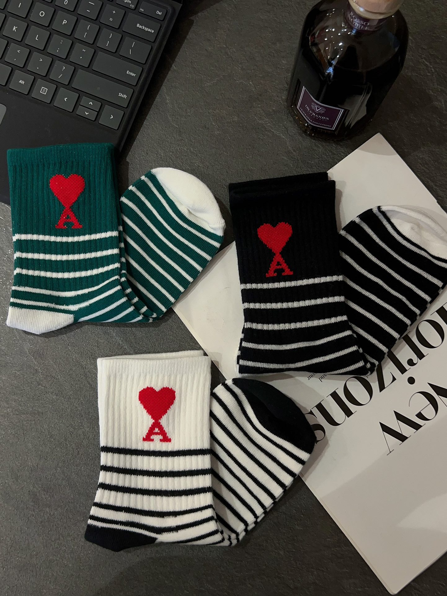AMI Crew Socks (3-Pack Set - Comprehensive 9