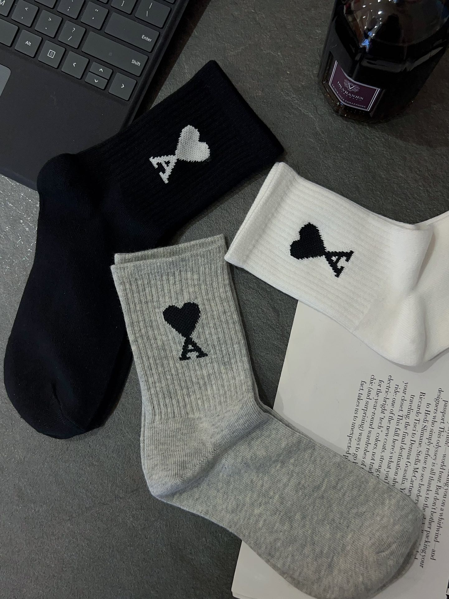 AMI Crew Socks (3-Pack Set - Comprehensive 8