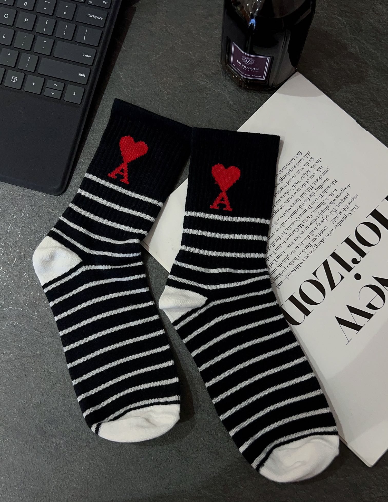 Designed with a classic mid-calf silhouette, these socks feature an - Comprehensive 7