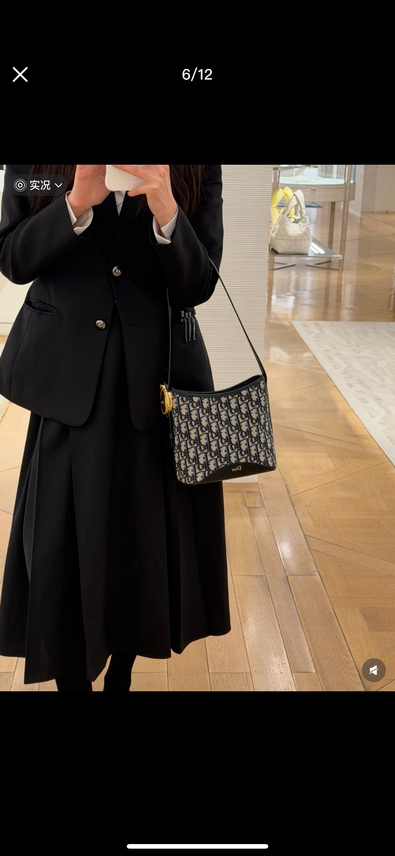Dior Medaillon Blue Oblique shoulder everyday