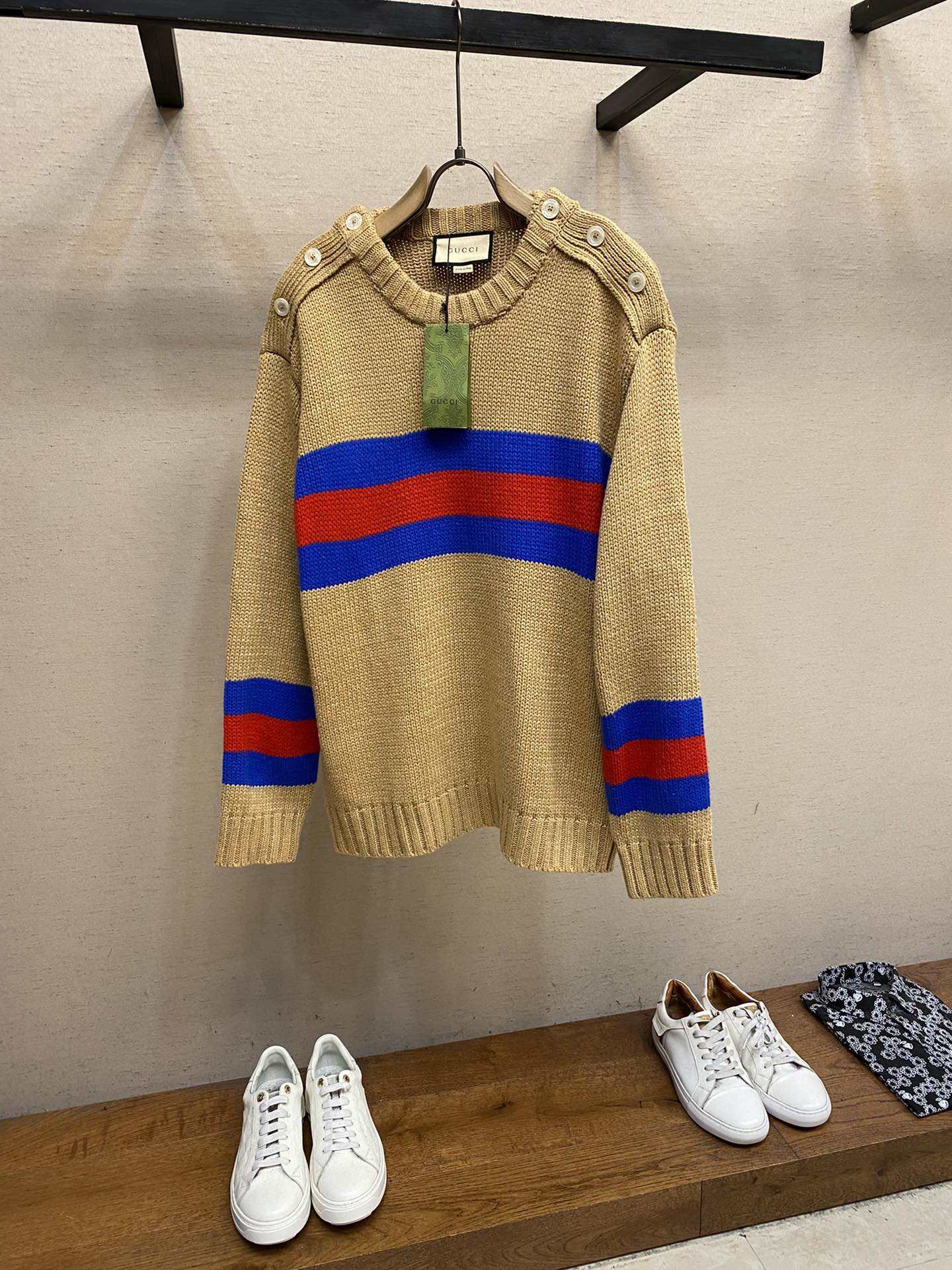 Gucci Clothing Cardigans Knit Sweater Sweatshirts 1:1 Replica Wholesale
 Weave Horsehair Knitting Wool Fall/Winter Collection