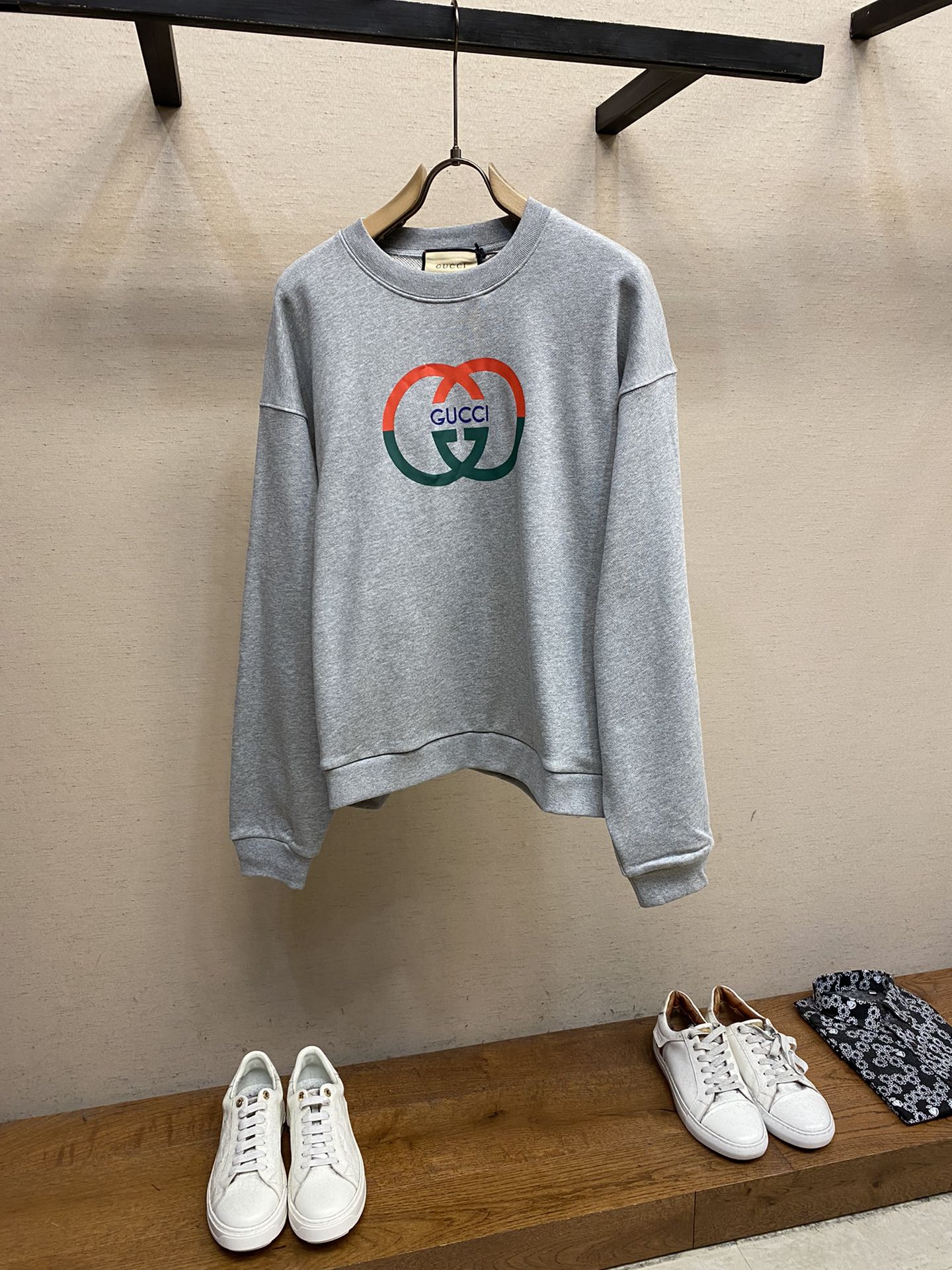 Luxury Shop
 Gucci Clothing Sweatshirts Green Grey Pink Red Yellow Printing Cotton Fabric Knitted Knitting Fall Collection