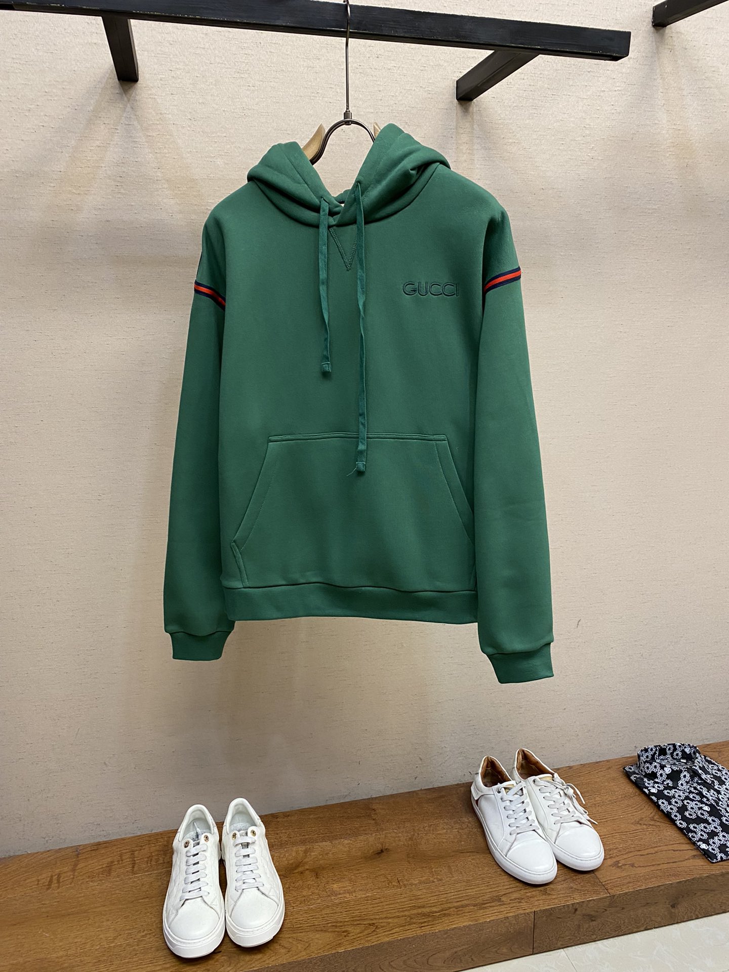 Copy
 Gucci Clothing Hoodies Blue Green Red Embroidery Cotton Fabric Knitted Knitting Linen Hooded Top