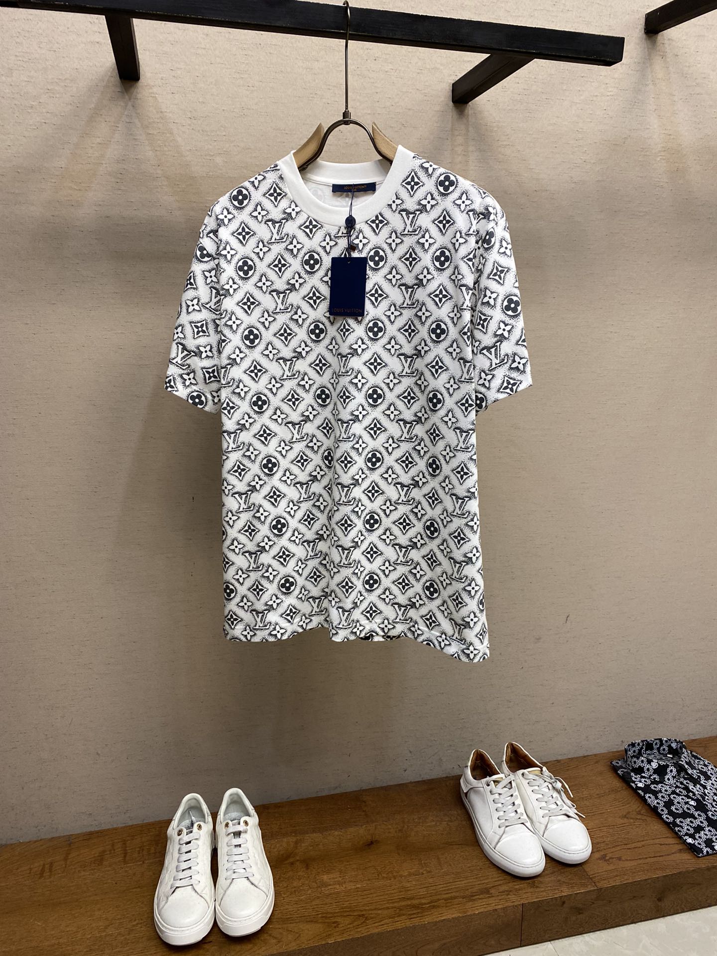 Louis Vuitton Clothing T-Shirt Printing Cotton Knitting Spring/Summer Collection Short Sleeve