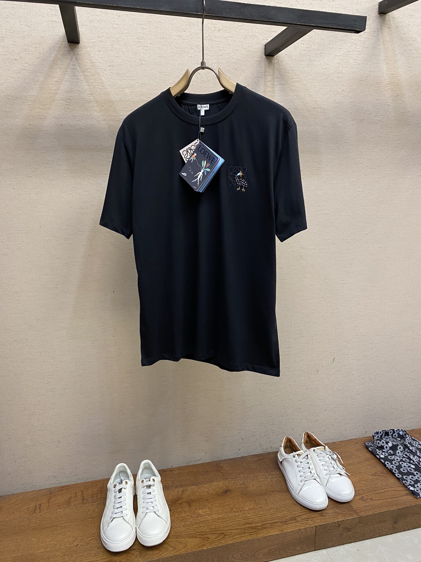 Loewe Clothing T-Shirt Online From China Designer
 Embroidery Cotton Fabric Knitting Silk Spandex Fall Collection Short Sleeve