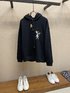 Loewe Clothing Hoodies Embroidery Combed Cotton Winter Collection Hooded Top