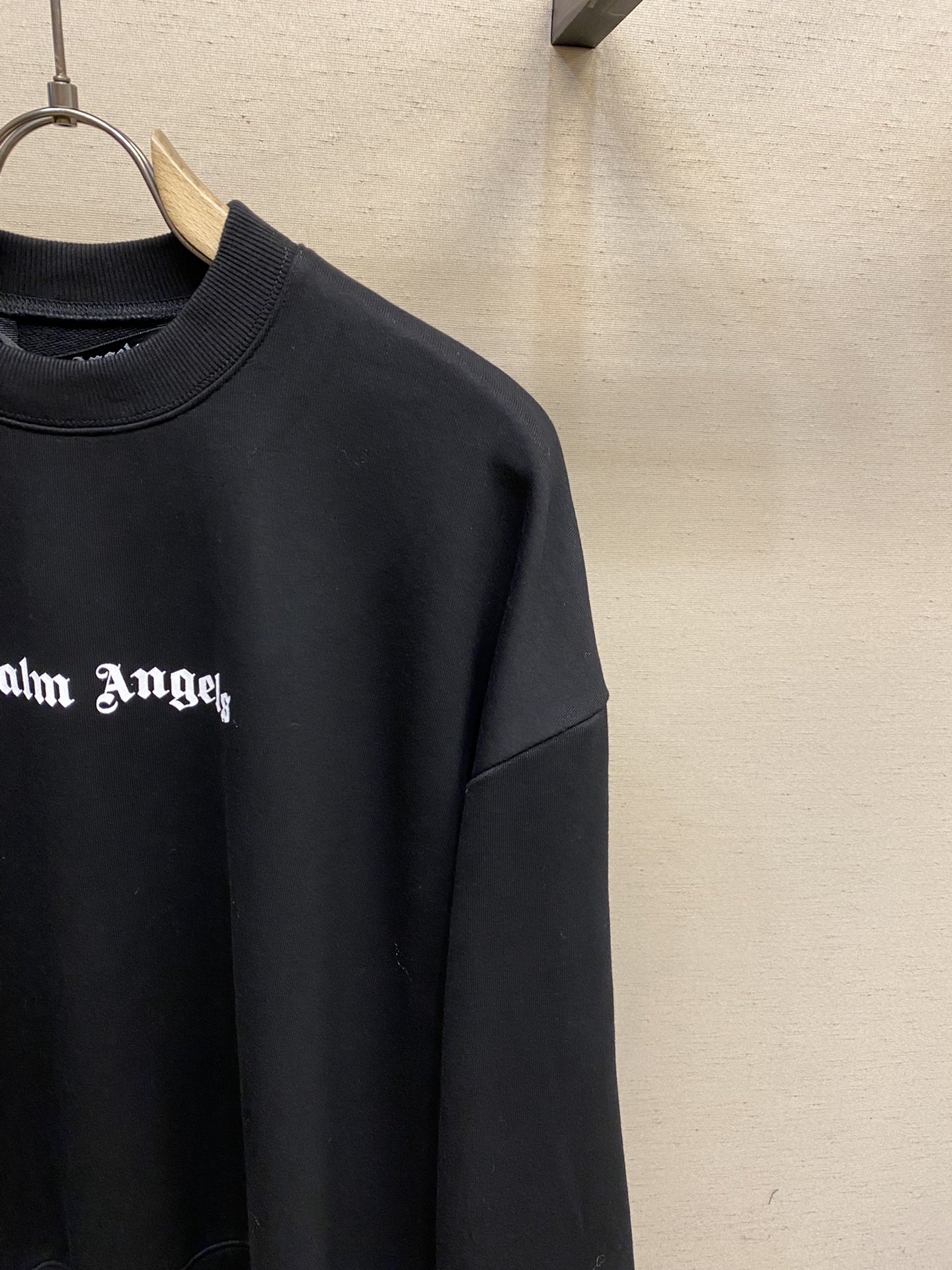 Palm Angels Round-Logo Cotton T-Shirt with Custom Hair-Crunches Printing - 图片 4