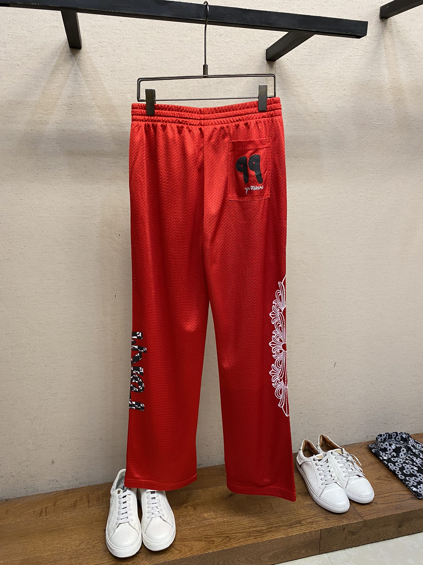 ChromeHearts克罗心MattyBoy红色网眼长裤最早拿到原版确保万无一失才上架的尺码S-XL