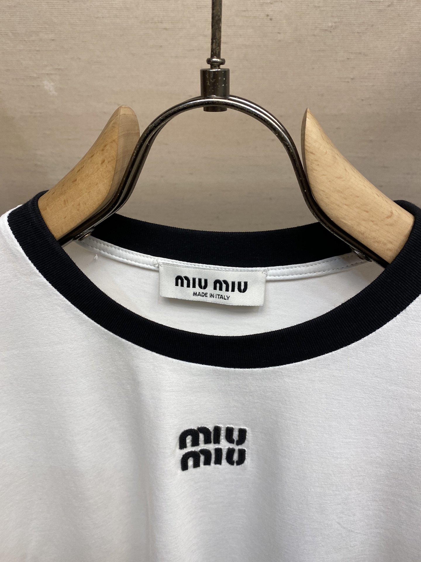 Miumiu拼色长袖宽松版型男女同款！全网最高版本！几乎一模一样！Z购入制作原版一模一样的版型一刀不切！