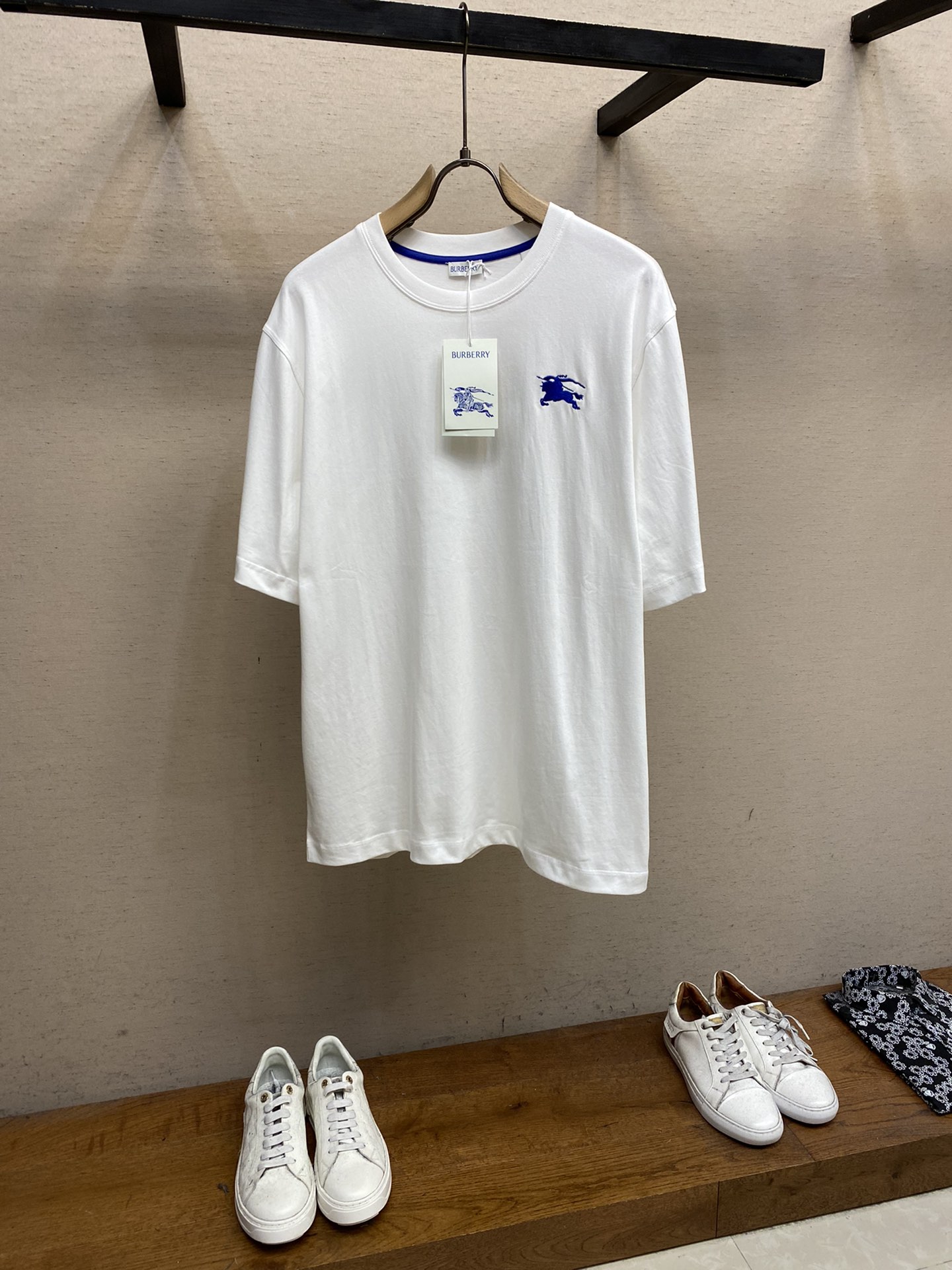 Burberry Clothing T-Shirt Embroidery Men Fall Collection Short Sleeve