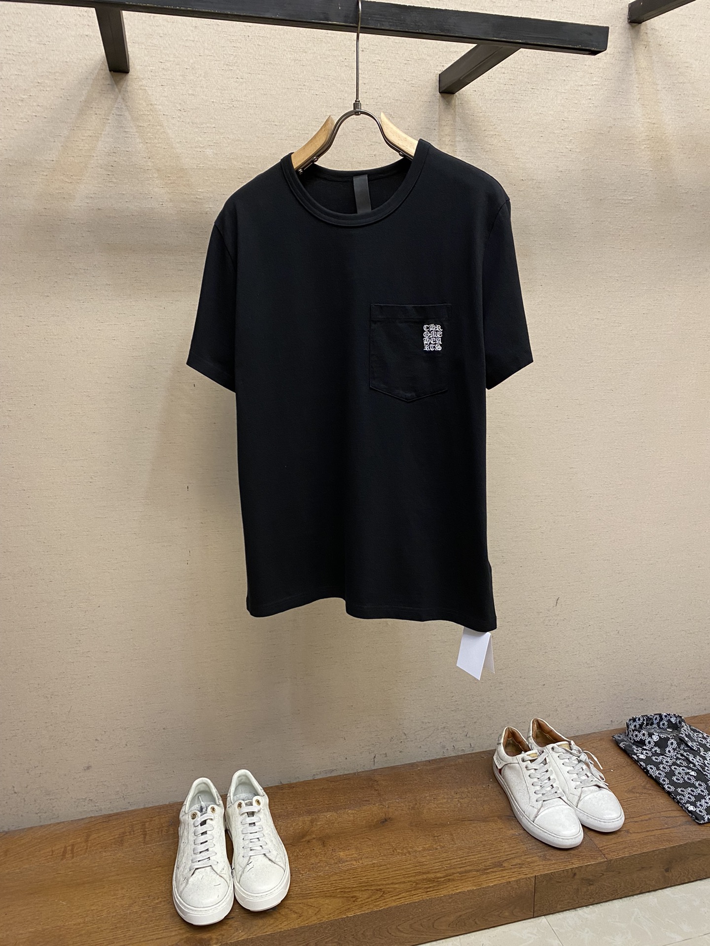Chrome Hearts Clothing T-Shirt Black White Embroidery Combed Cotton Summer Collection Short Sleeve