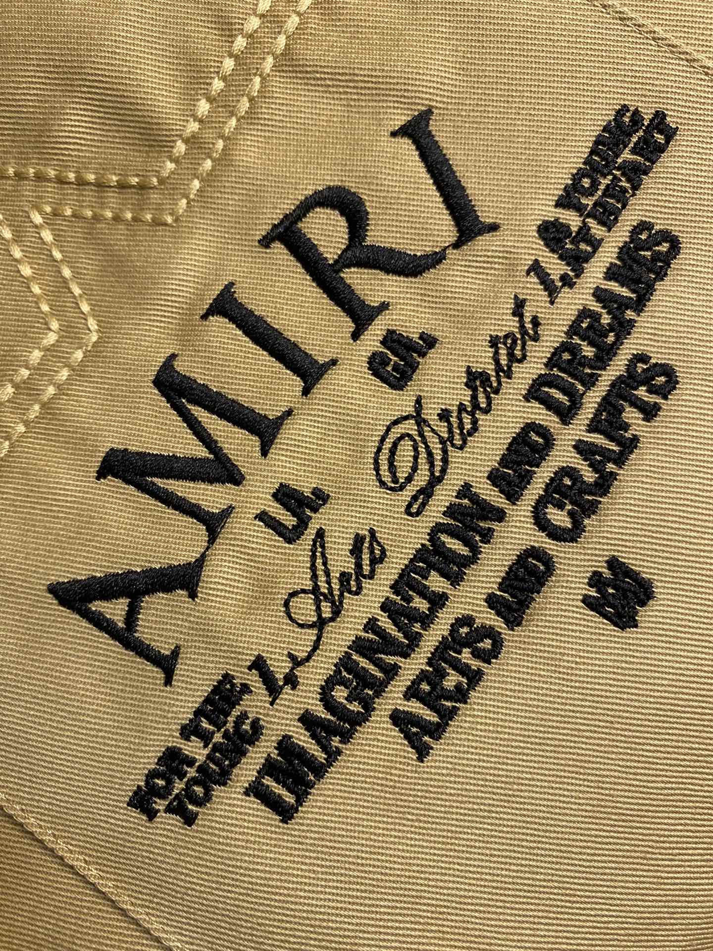 Amiri24ss Summer Shirt: Tweeded Cotton, Machine Embroidery, Hardware Spares | Black, Khaki, Sizes S-L - 图片 6