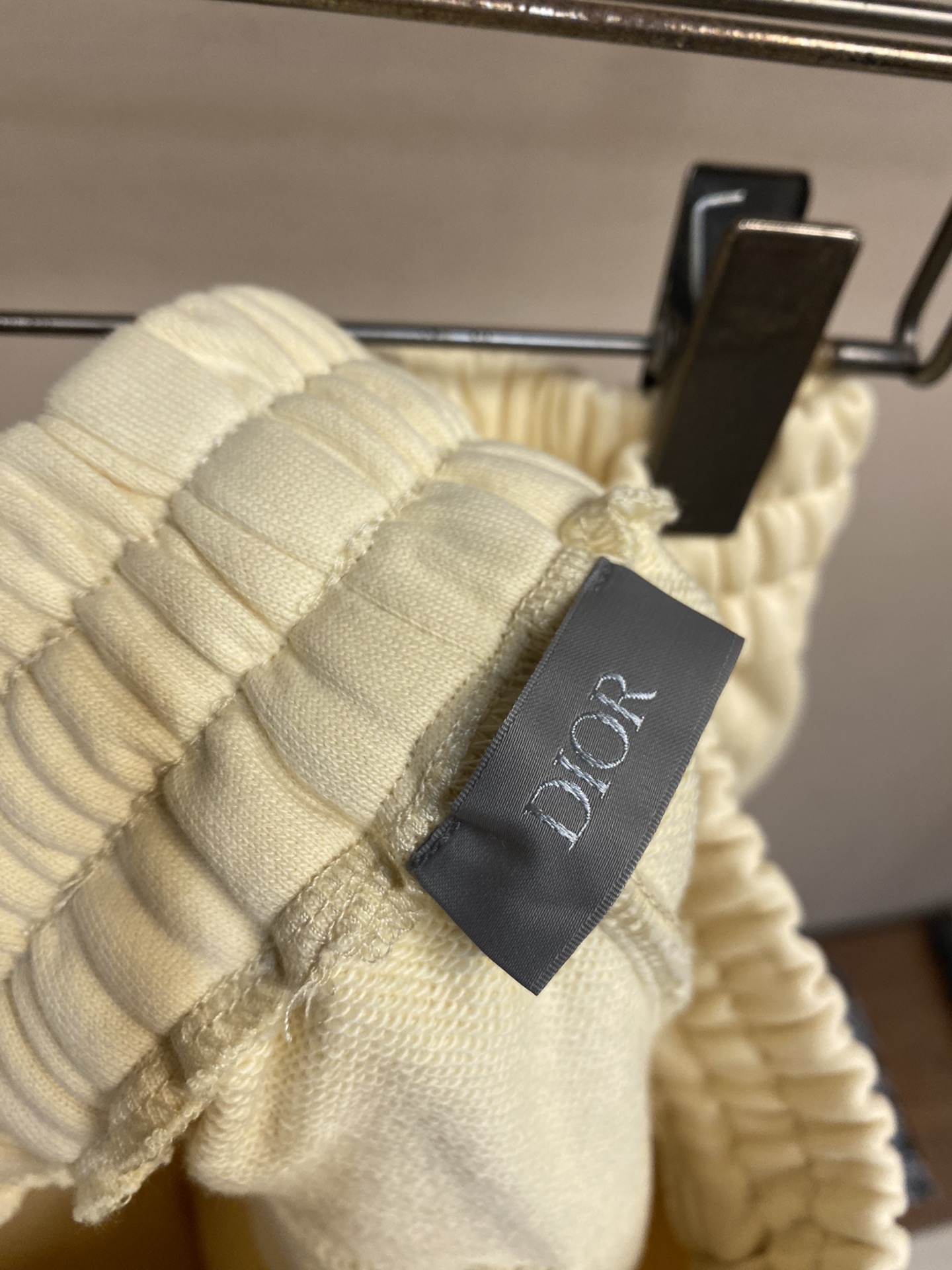 Dior24SS春夏新品47系列上市高克重毛圈棉布拼接抽绳短裤男女同款经典品牌字母刺绣标识设计风格加上2