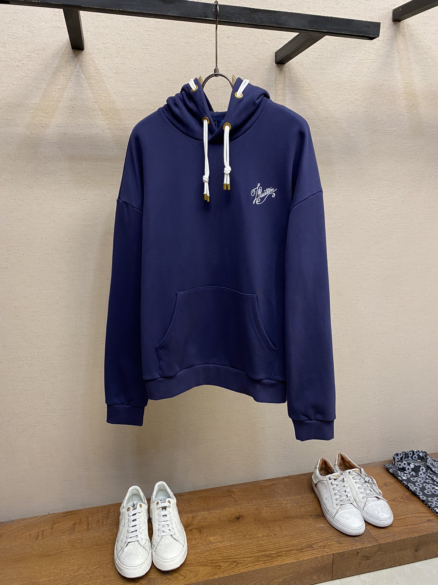 Louis Vuitton Clothing Hoodies Embroidery Cotton Knitting Fashion Hooded Top