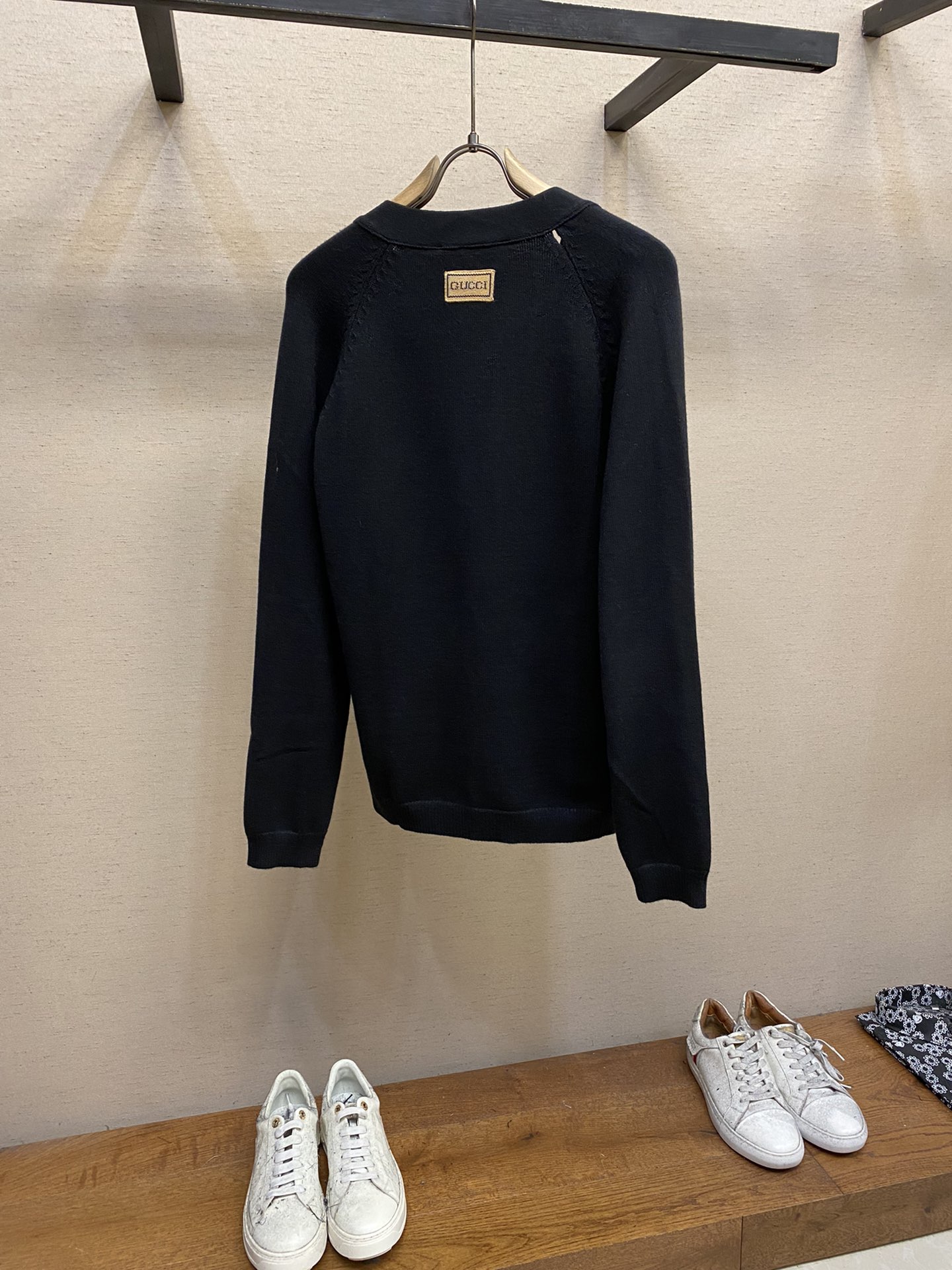 Gucci古驰FW24秋冬新品经典长袖开衫毛衣-对色定染羊毛混纺棉纱线高克重高密度超高品质毛料柔软细腻亲