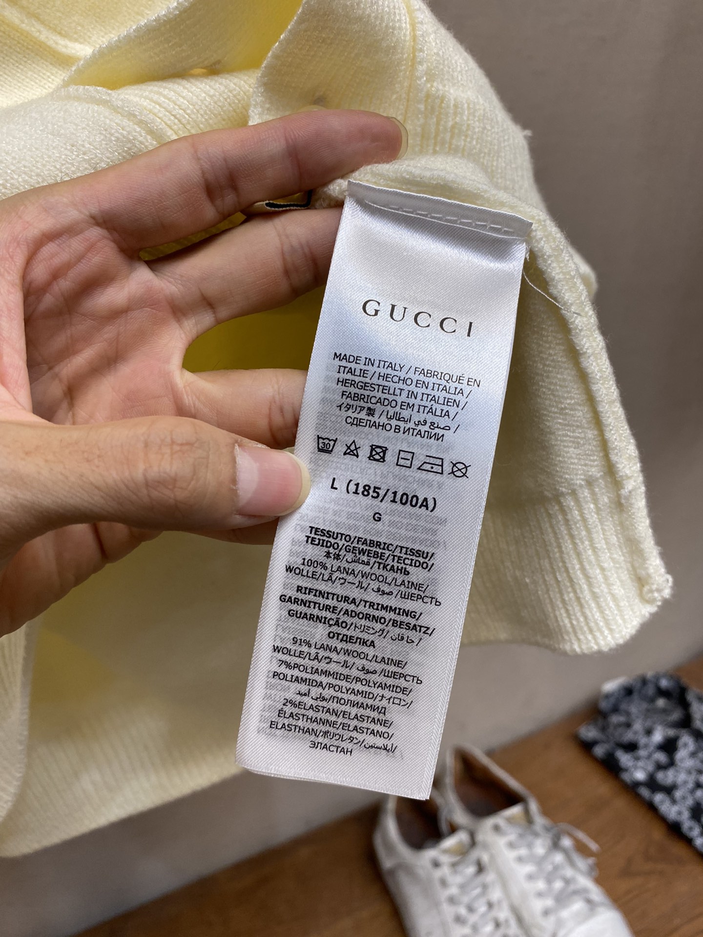 Gucci古驰FW24秋冬新品经典长袖开衫毛衣-对色定染羊毛混纺棉纱线高克重高密度超高品质毛料柔软细腻亲