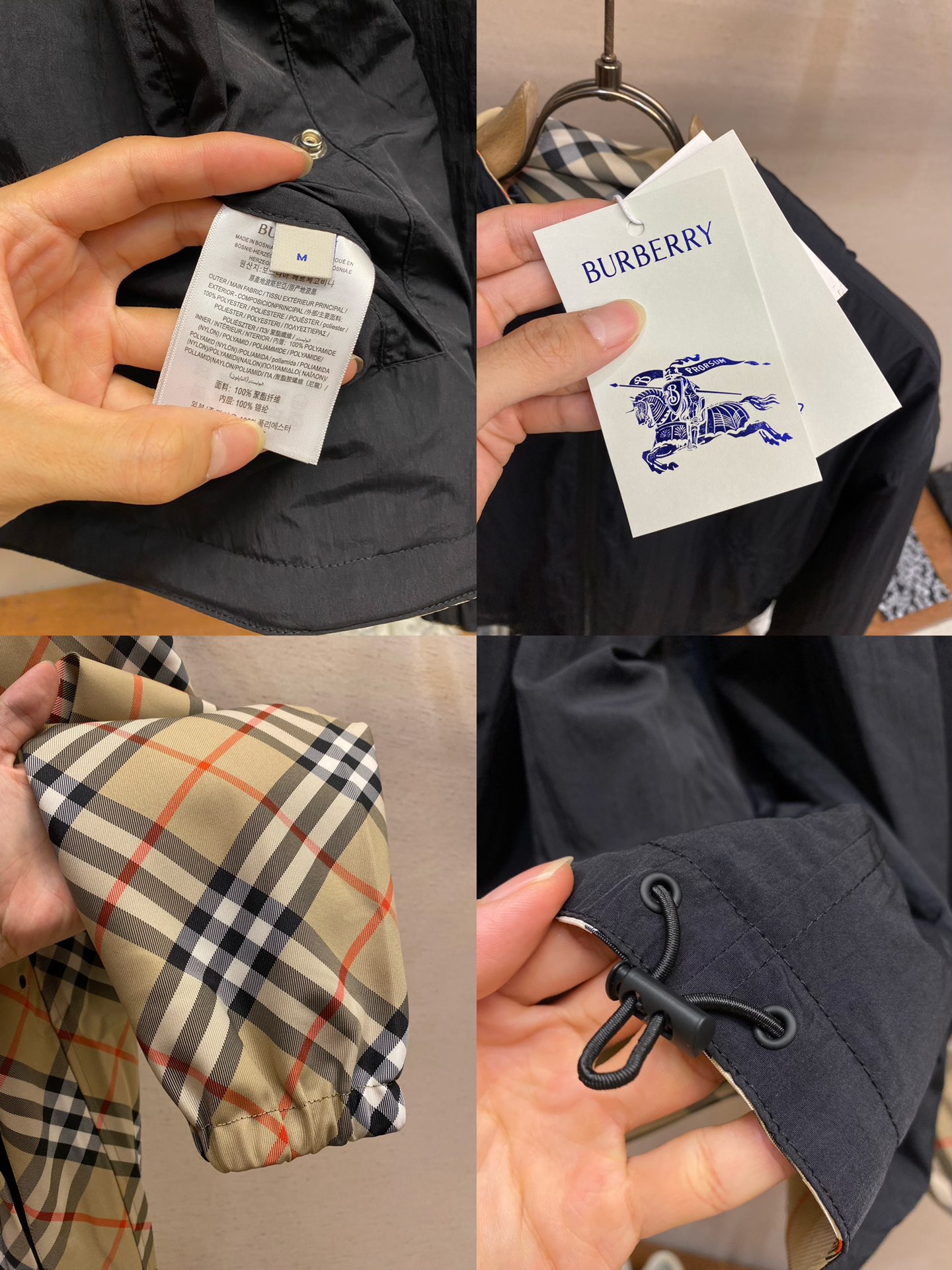 Title: Burberry Grid Double Jacket Review Summary: Customized cotton jacket with reversible design, suitable for casual style, available in sizes S-XL. - 图片 9