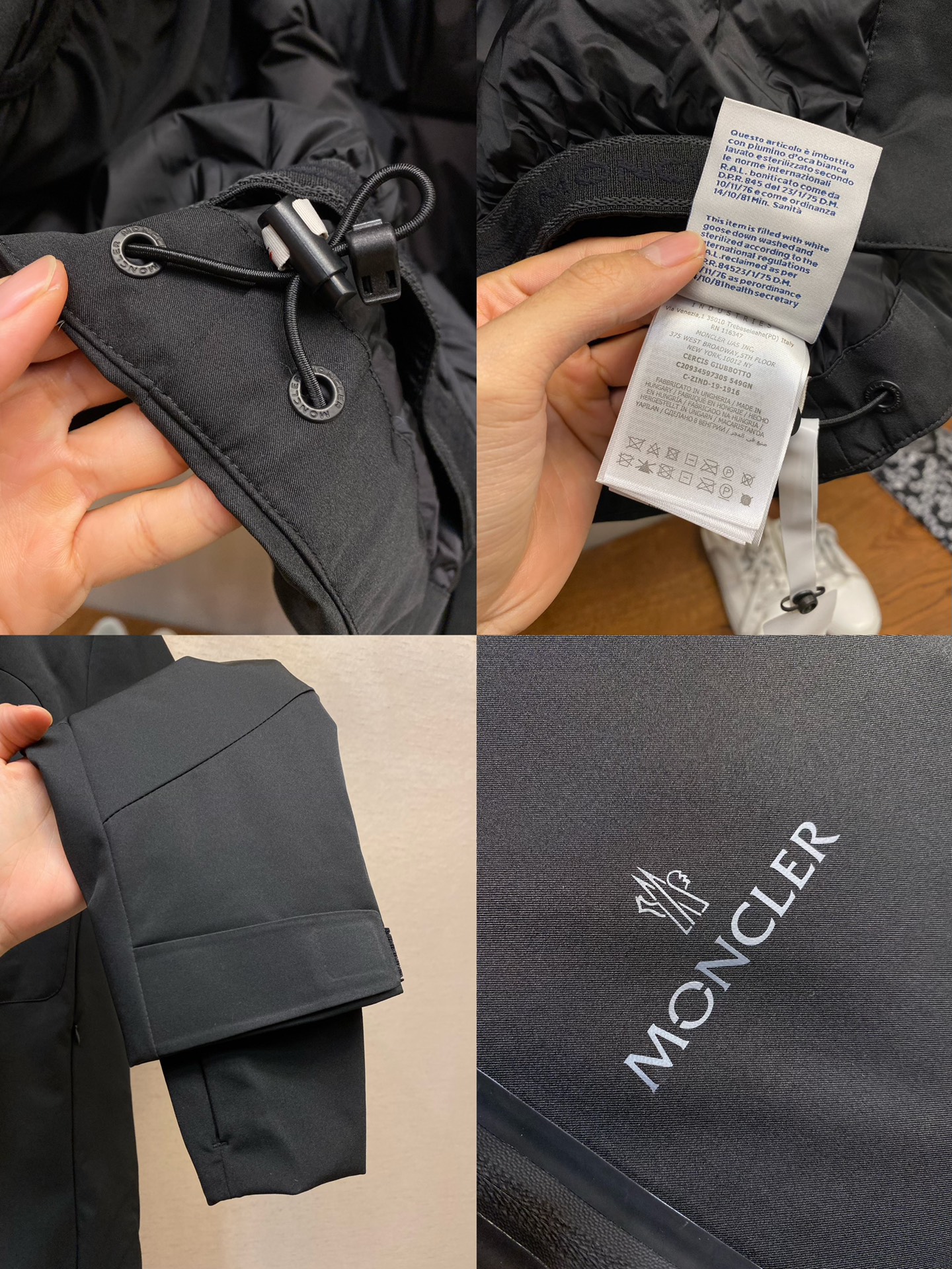 MonclerMON冬季新品男款保暖压胶工艺面料滑雪休闲羽绒服外套出自一线代工出品简约干练连帽羽绒夹克款