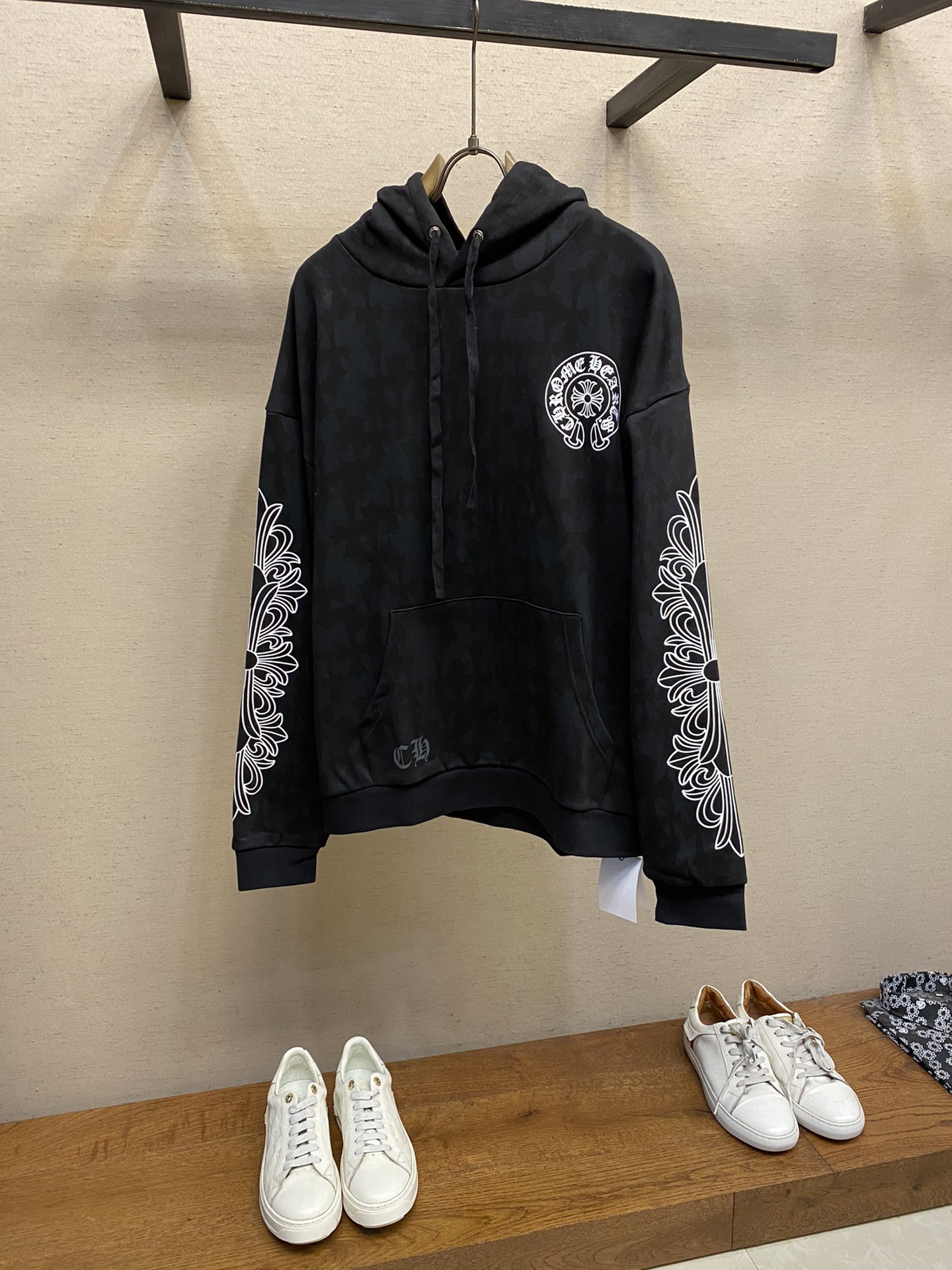 Chrome Hearts ملابس هوديس طباعة العام للرجال والنساء قطن معطف مع قبعة