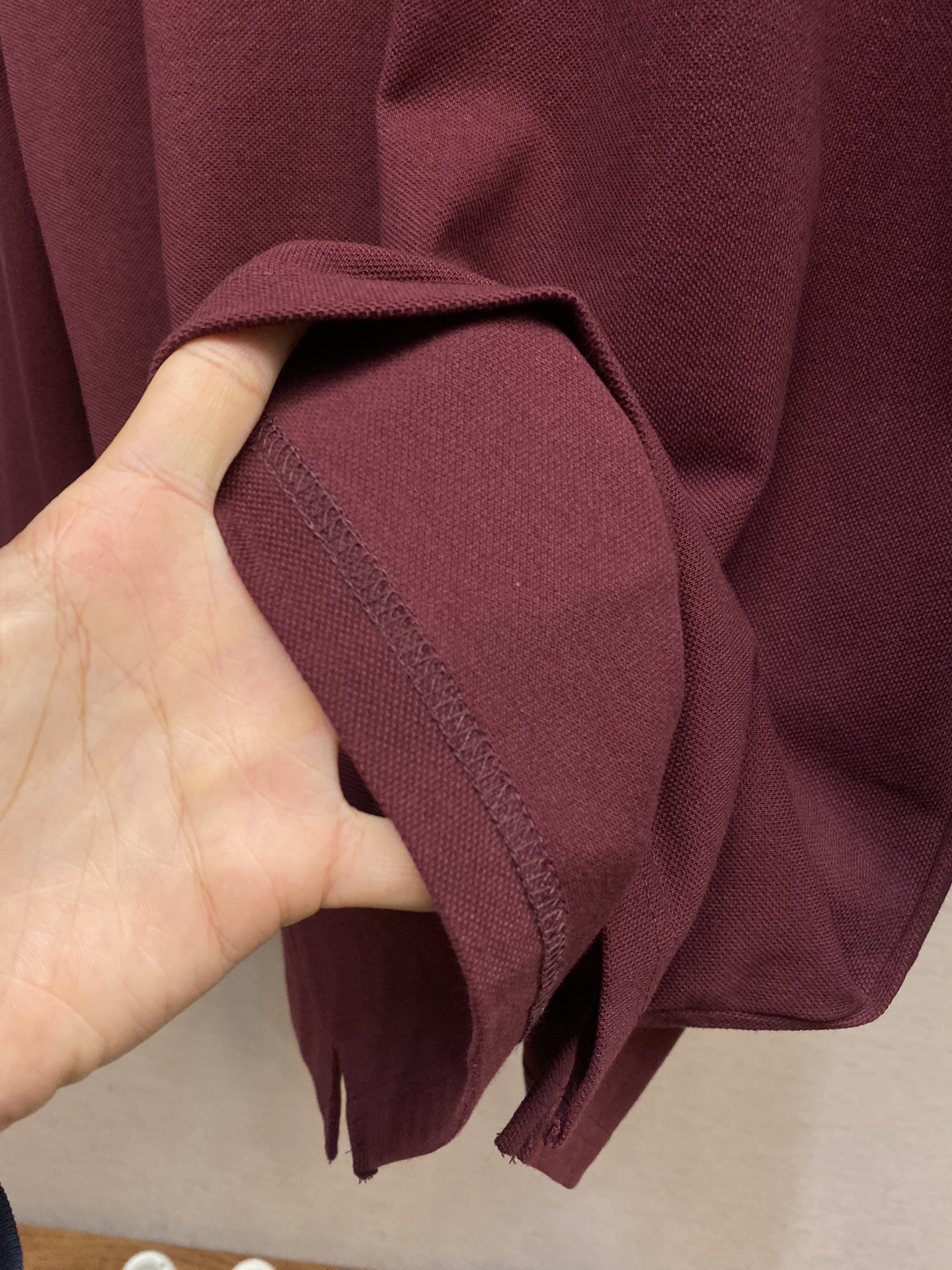 Miu Miu MU Red Cotton Polo with Embroidery Badge and Straight Collar - 图片 8