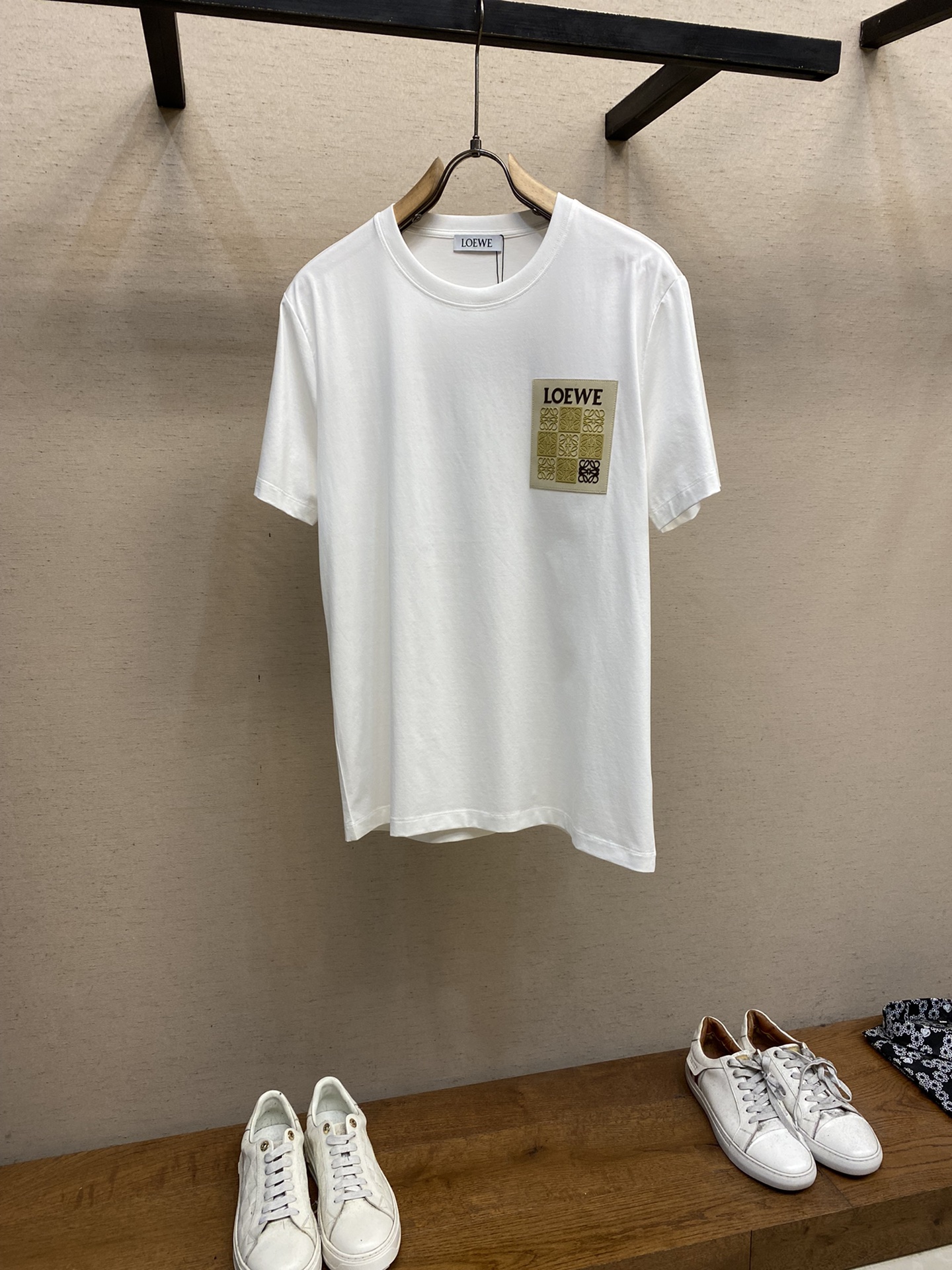 Loewe Clothing T-Shirt Printing Cotton Mercerized Spring/Summer Collection Short Sleeve